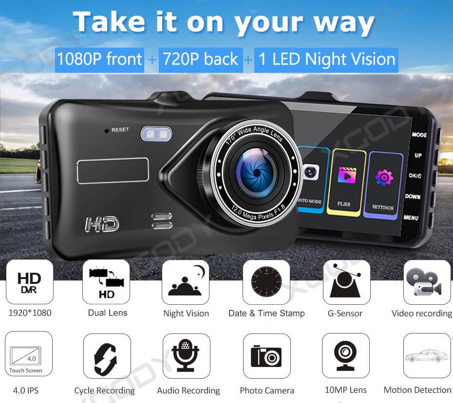 The latest and the Diverse XGODY A6T - Things You Need To Know | A Great 4.3-inch Dashcam Dual Cameras - XGODY