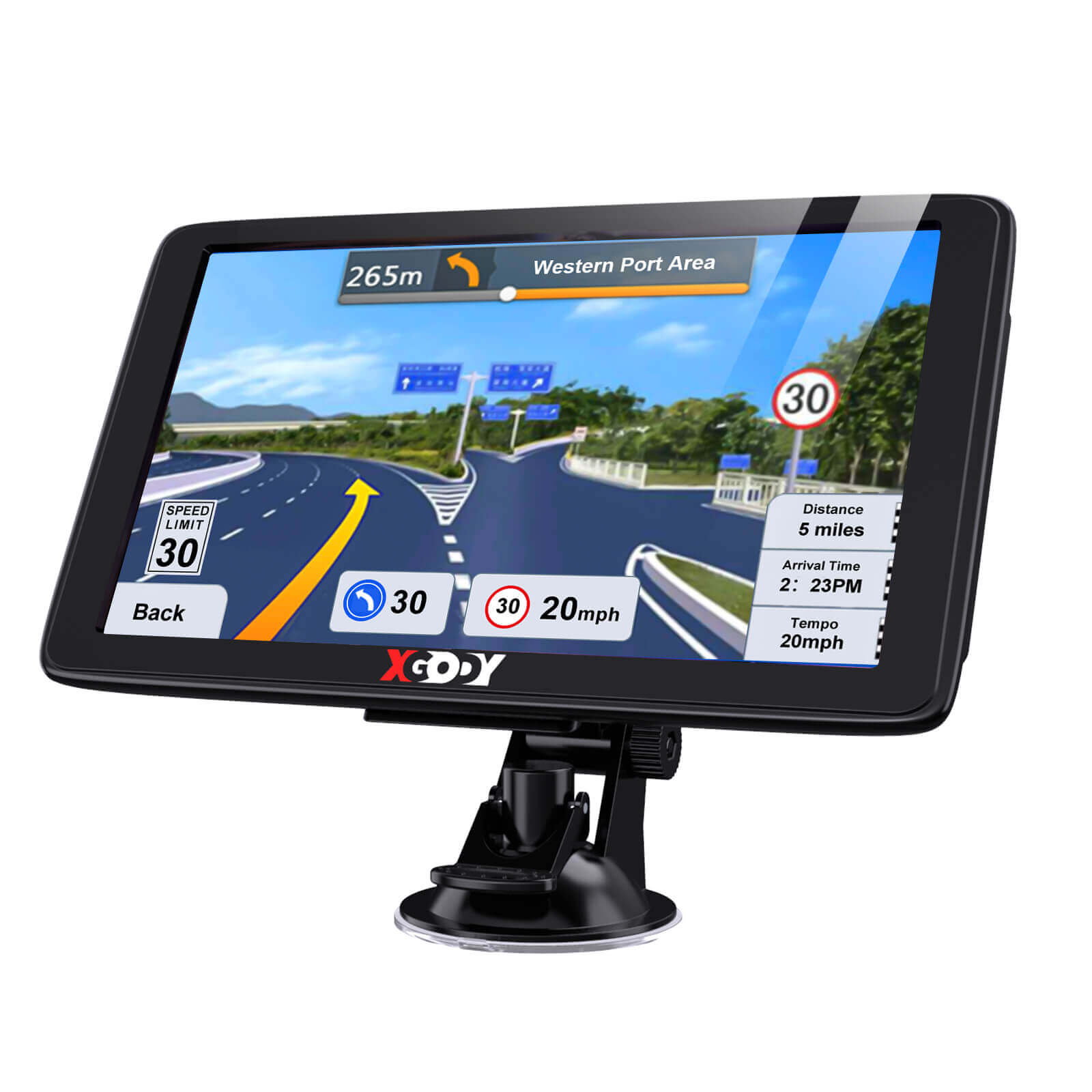 XGODY J727 Truck 7inch Sat Nav GPS with Bluetooth AV-in Navigation System for Car