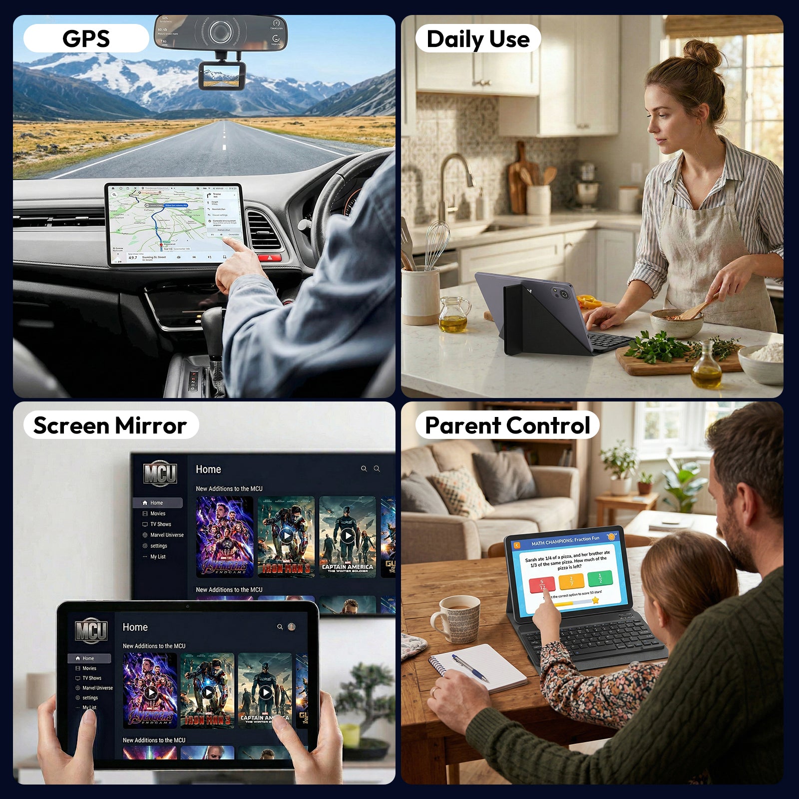 XGODY N05 Pro Android 16 Tablet 10.1" 24GB RAM 256GB ROM 2SIM 8000mAh Widevine L1 2-in-1 Tablet PC – Support 4G LTE