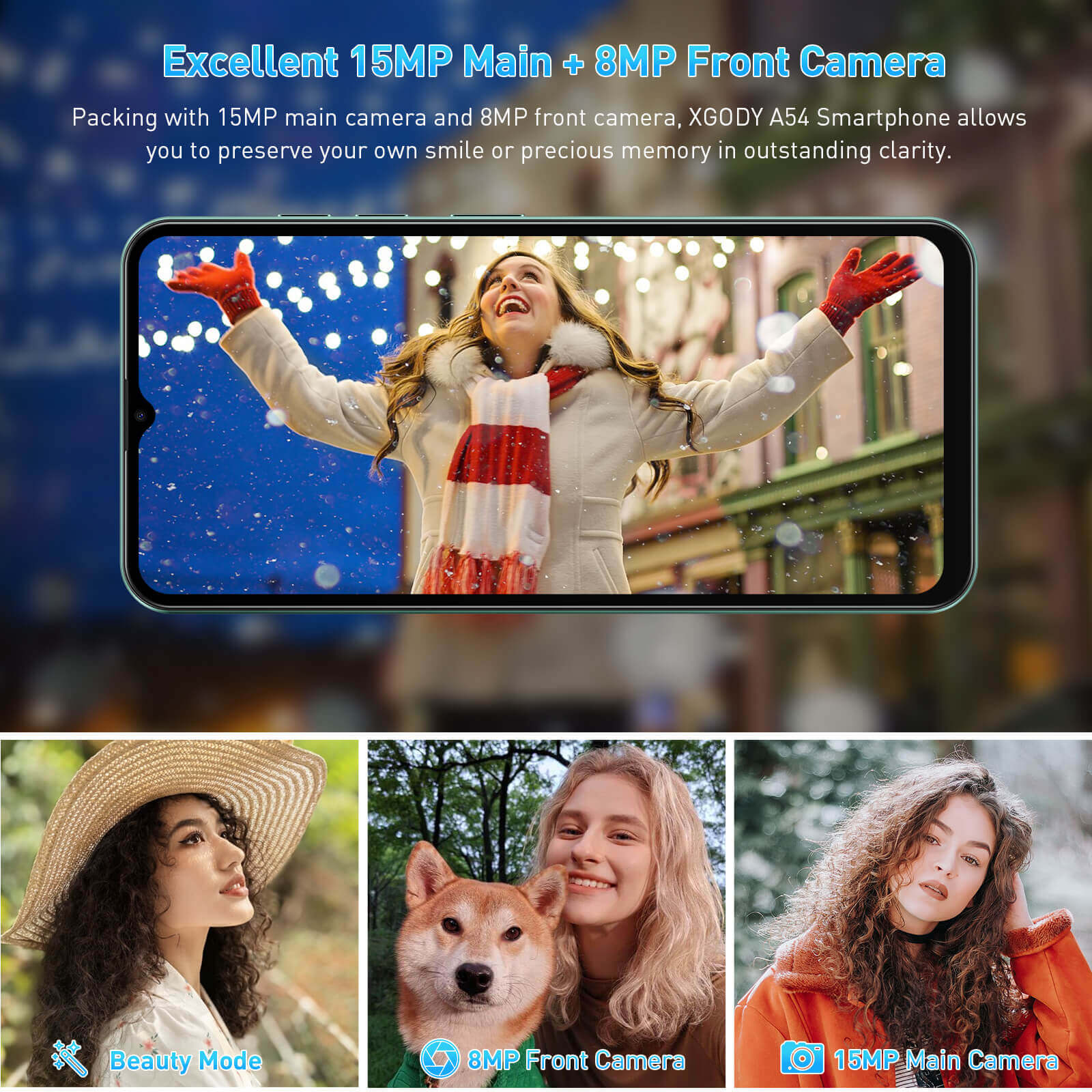 A54 6.5" Fashion Unlocked 4G Android Cell Phone | Face Recognition Included