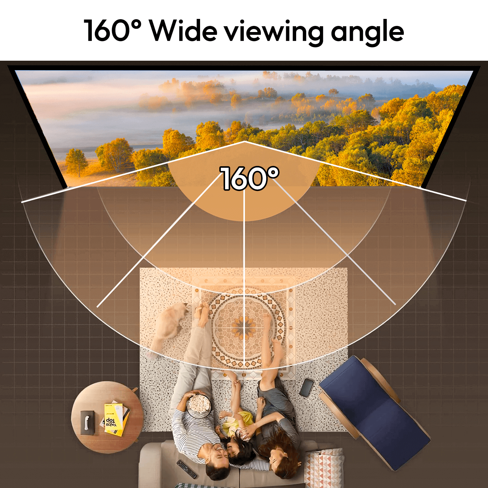 100" Foldable ALR Projection Screen | Portable Ambient Light Rejecting Screen for Home & Travel