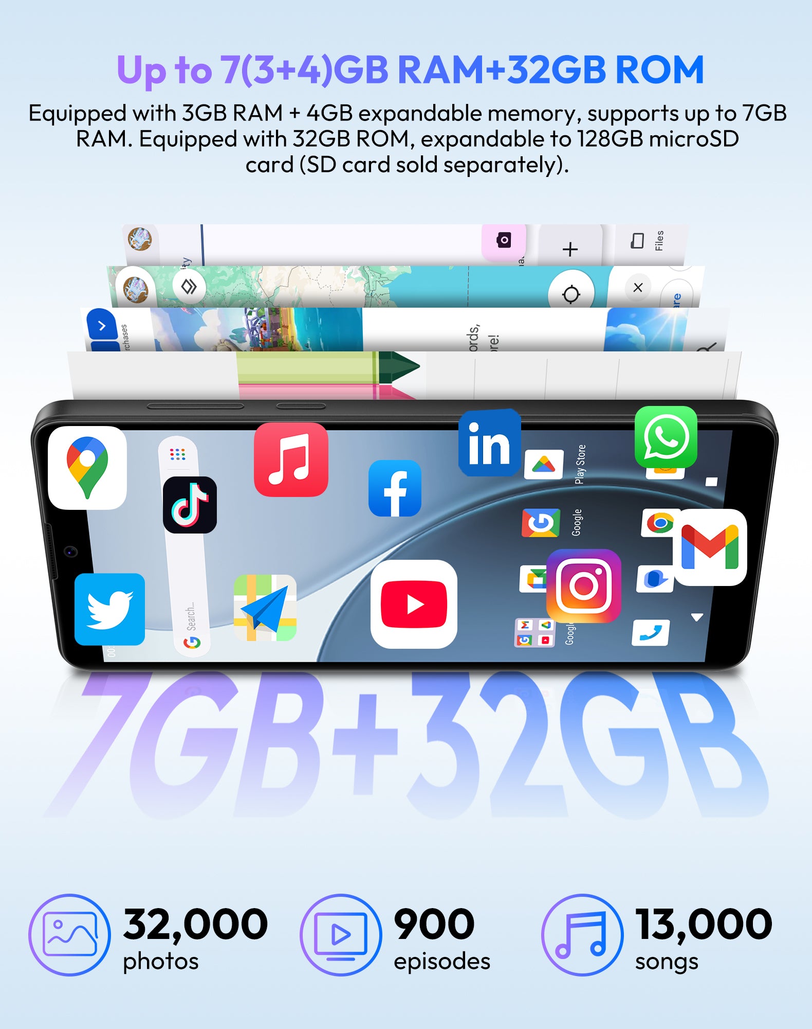 X33 6" Android 15 Go Unlocked 4G Android Phone |, 3000mAh, Bluetooth 5.0 DualSIM+microSDcardslot