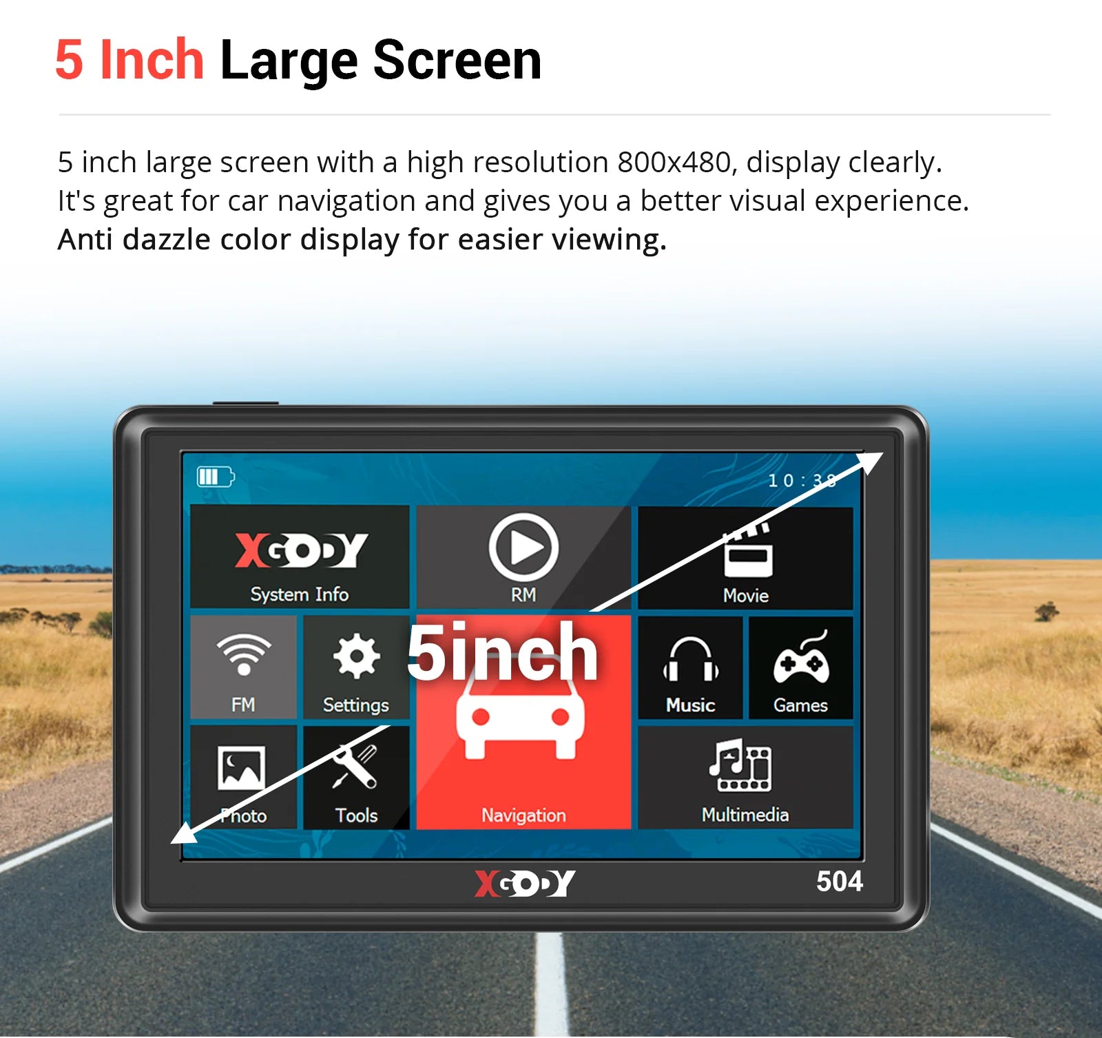 XGODY 560 | 5'' Car & Truck GPS Voice Navigation SAT NAV Navigator Free Map Update