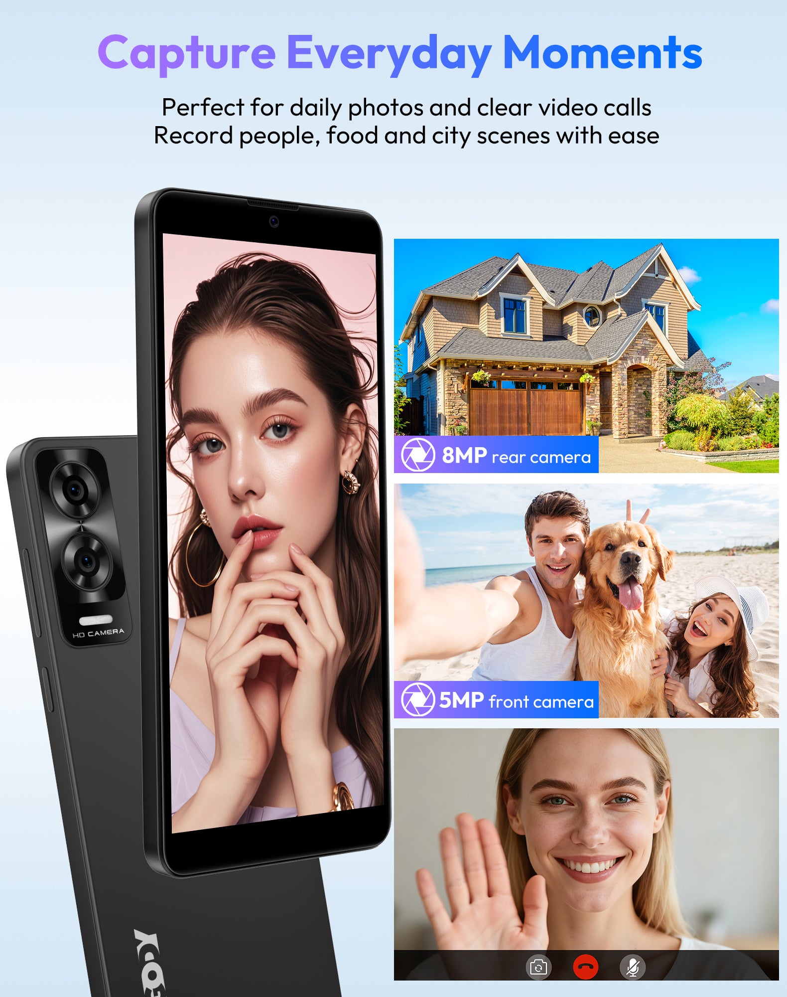 X33 6" Android 15 Go Unlocked 4G Android Phone |, 3000mAh, Bluetooth 5.0 DualSIM+microSDcardslot