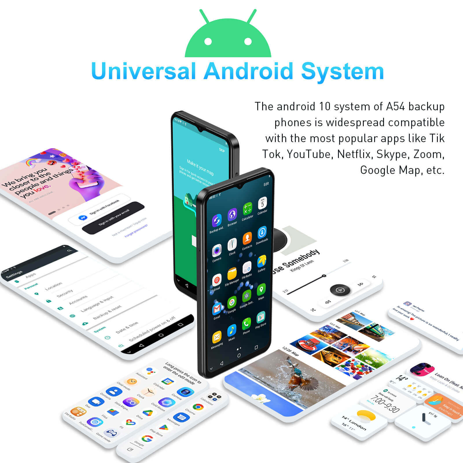 A54 6.5" Fashion Unlocked 4G Android Cell Phone | Face Recognition Included