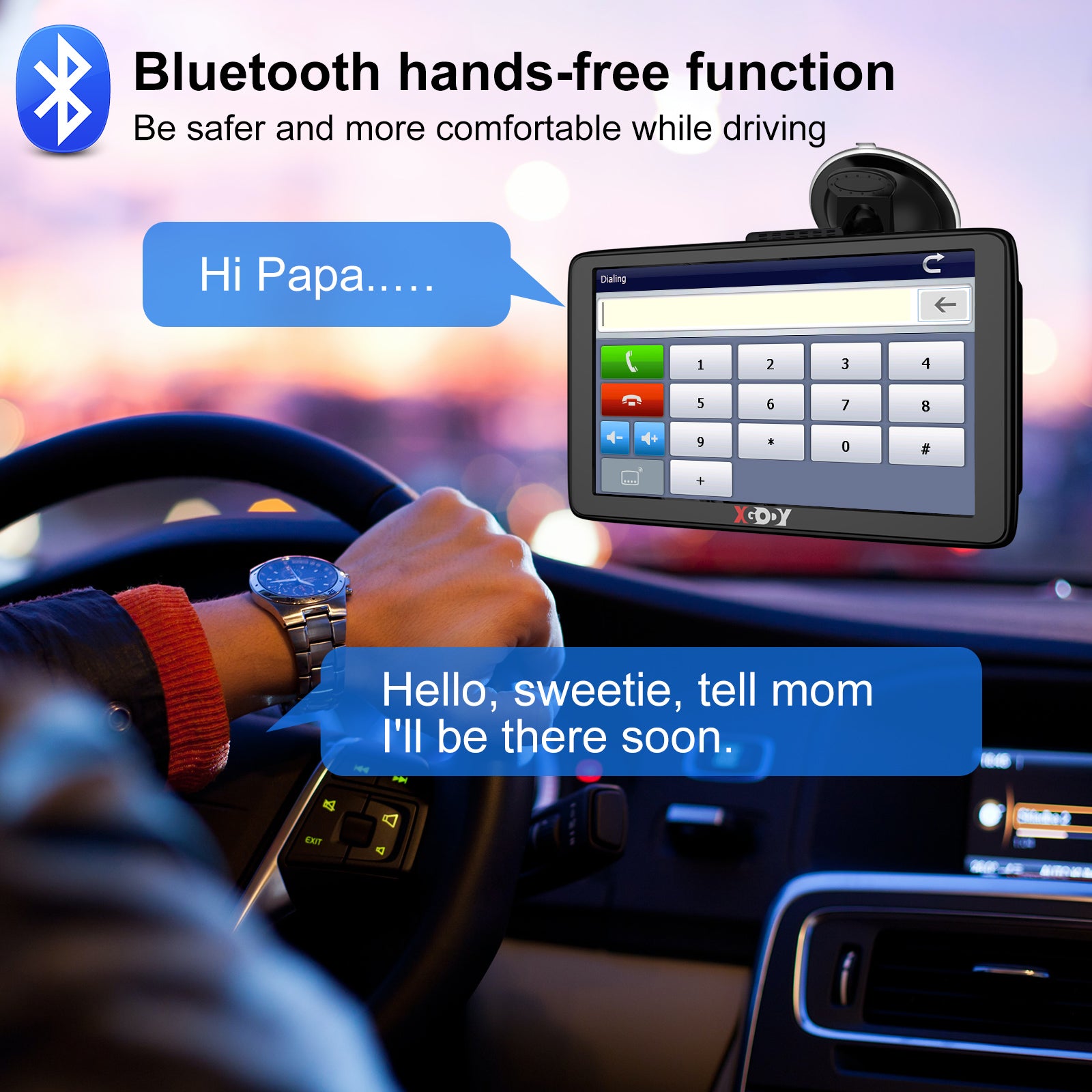 XGODY 560 | 5'' Car & Truck GPS Voice Navigation SAT NAV Navigator Free Map Update