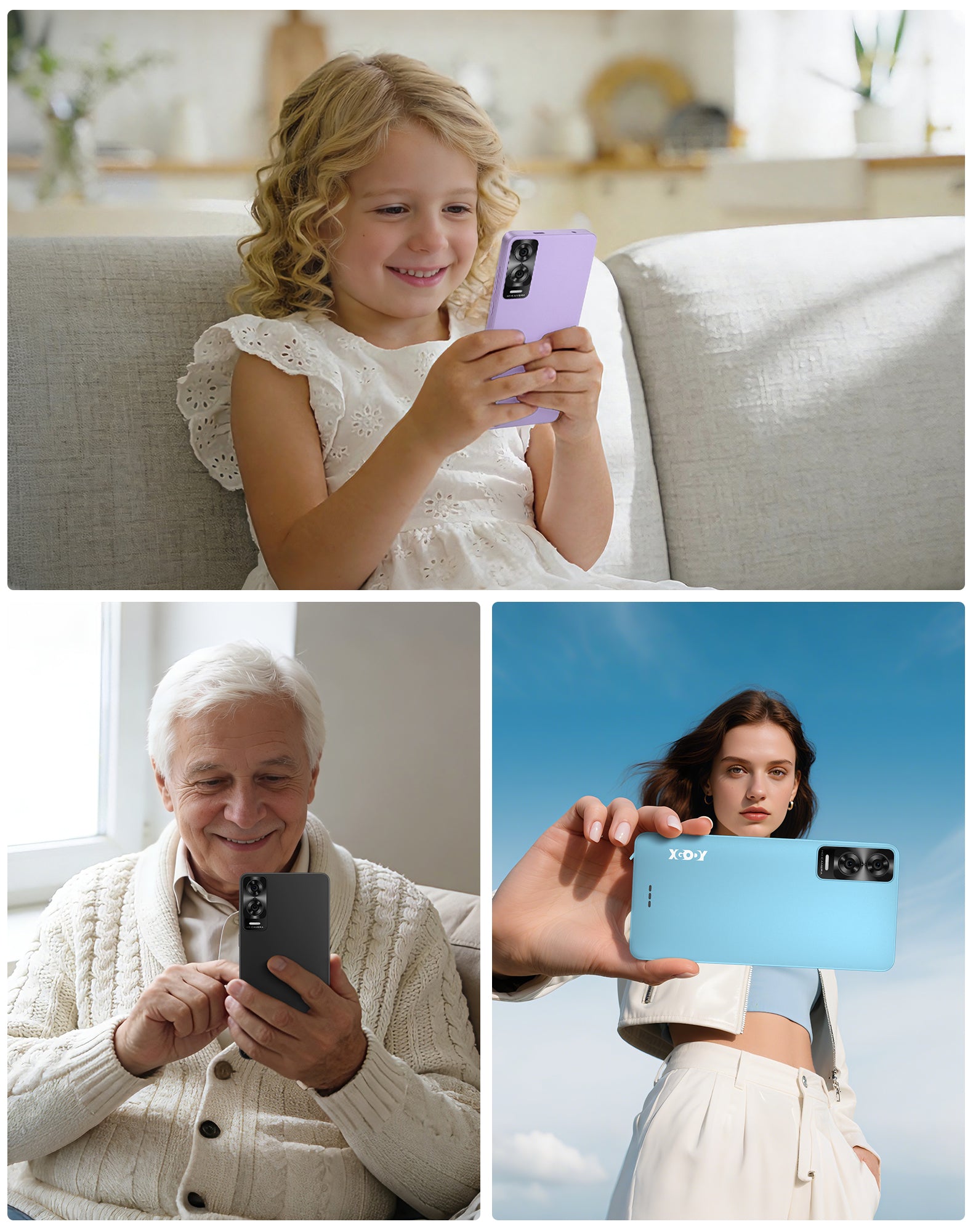 X33 6" Android 15 Go Unlocked 4G Android Phone |, 3000mAh, Bluetooth 5.0 DualSIM+microSDcardslot