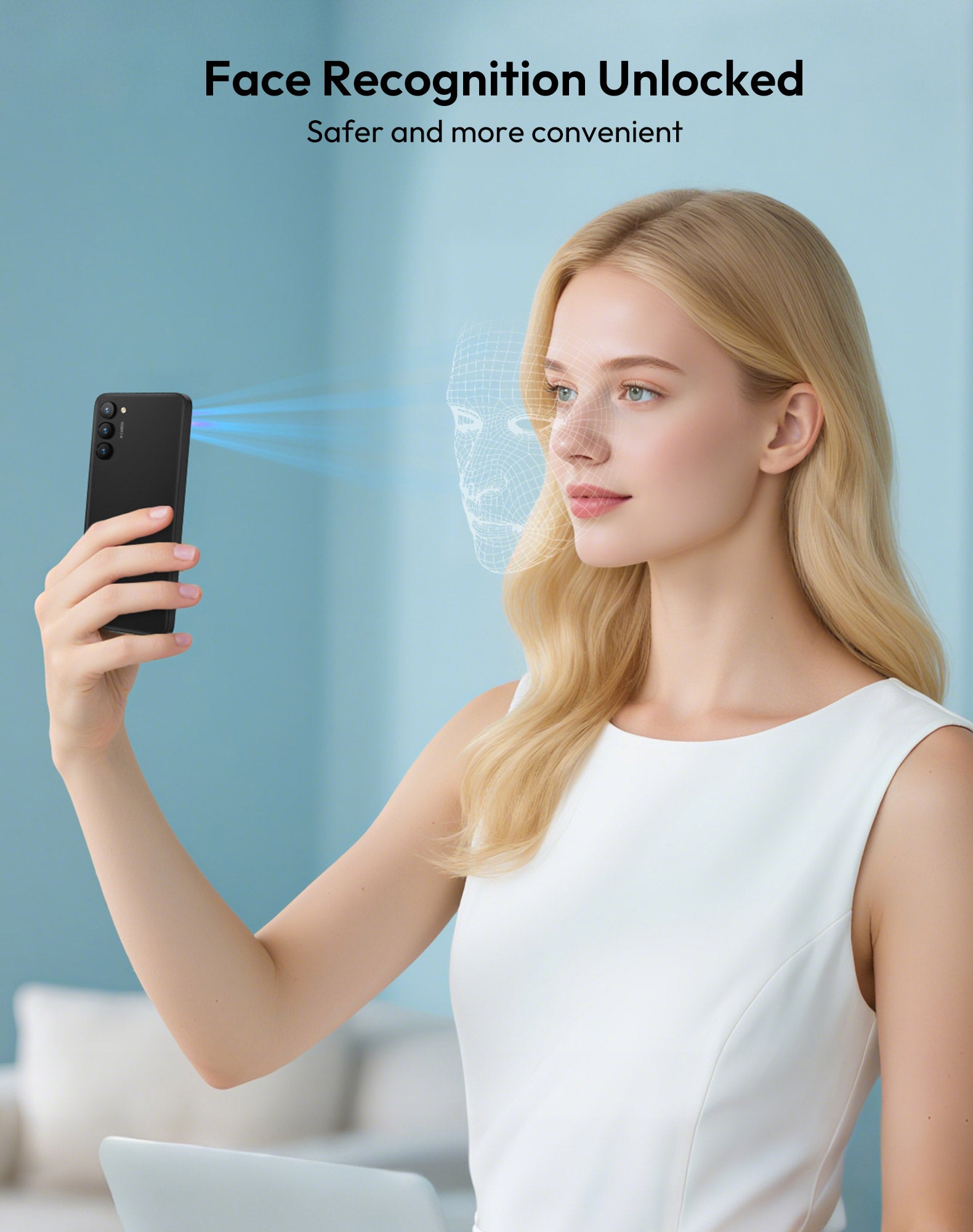 X36 6.5" Android 15 Unlocked 4G Android Phone | 4200mAh, Built-in Face Recognition, Dual SIM