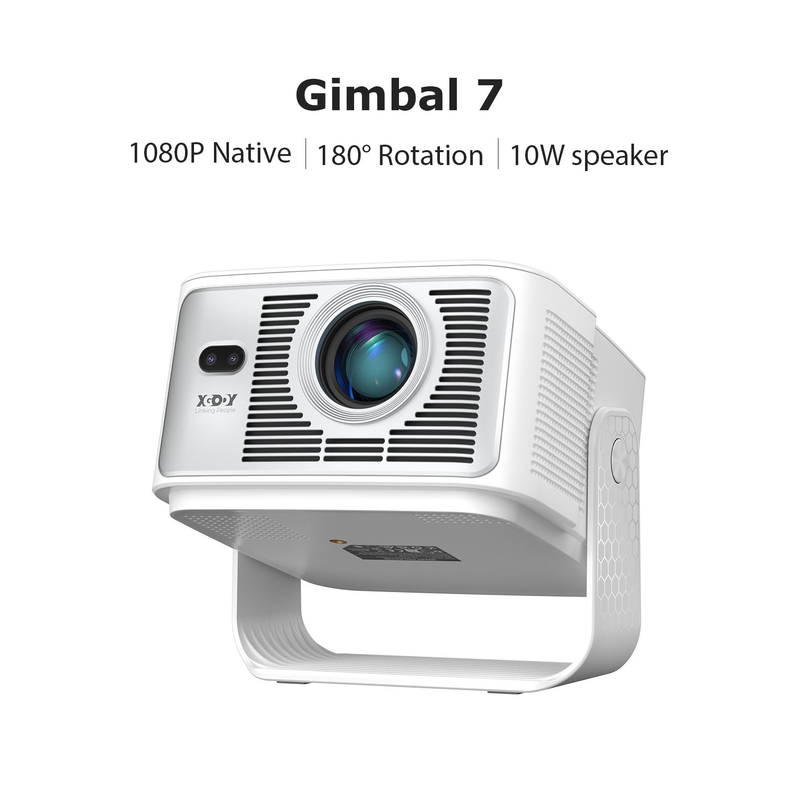 XGODY Gimbal 7 Portable Short-throw Projector, Android 14.0 System 8K Support