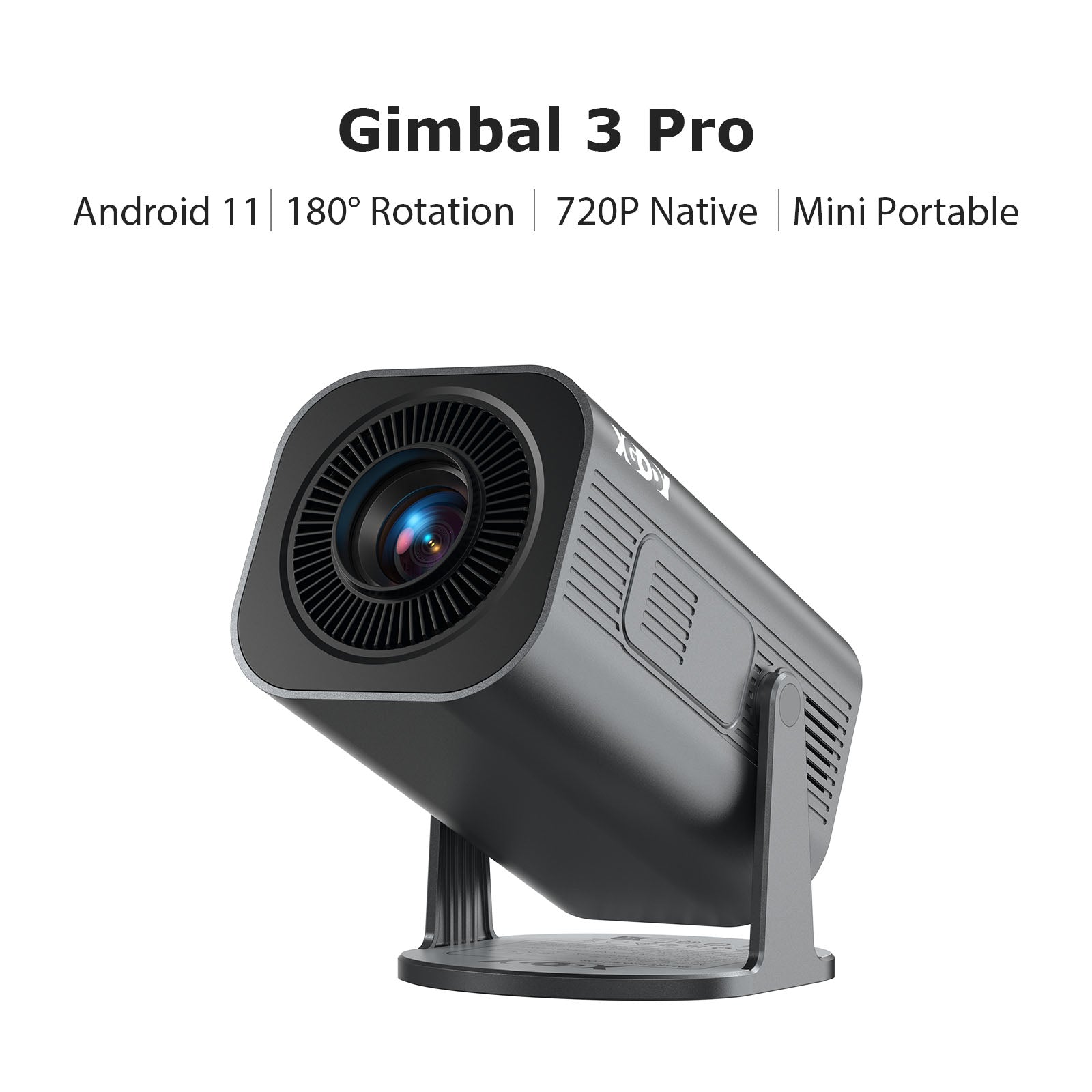 Z25 Pro Gimbal Projector 本体 Gimbal 3 Pro Portable Projector With Native 720P WiFi 6 & Bluetooth 5.