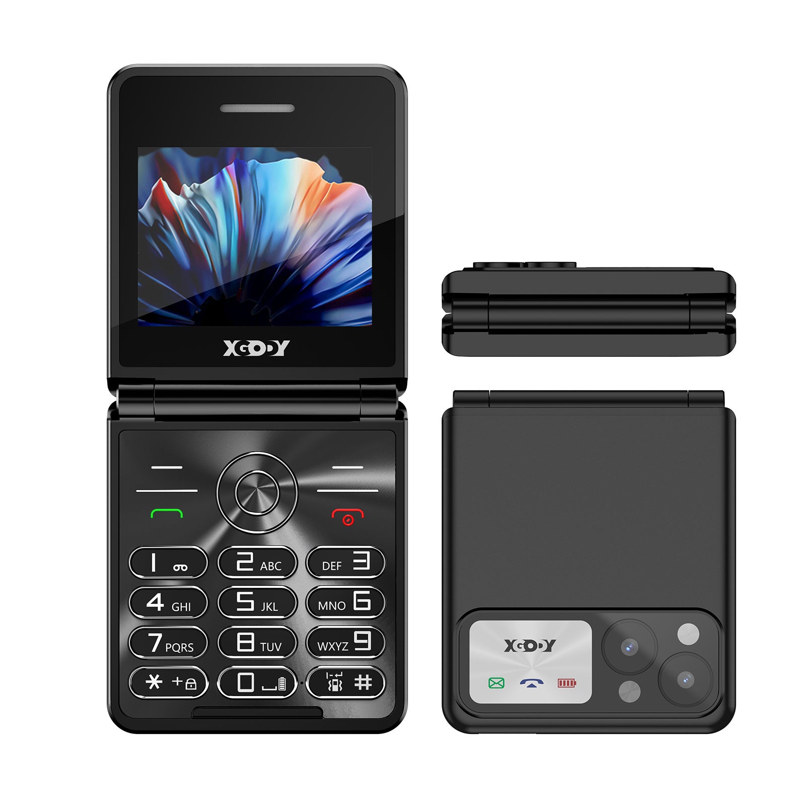 S200 2.4" Unlocked 2G Android Phone Foldable Phone | 5 Emergency call, Dual SIM, Bluetooth
