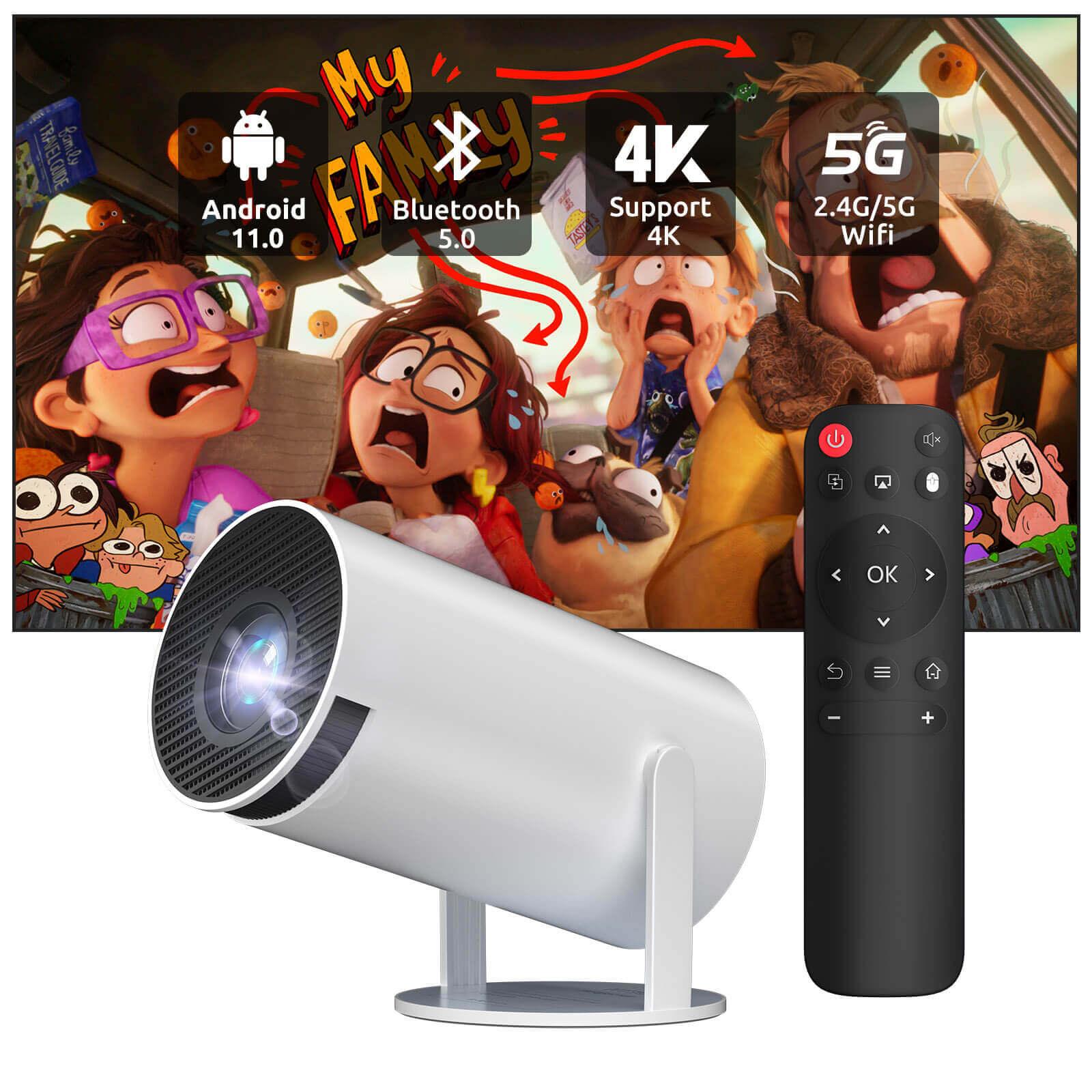 Cost-effective and Most worthwhile HY300 Mini Portable Projector With Apps Built-in, With Wifi And Bluetooth Connection - XGODY 