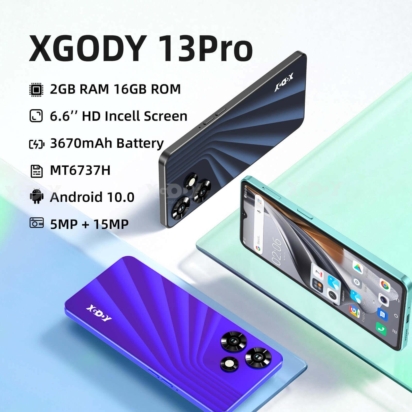 Cost-effective and Most worthwhile XGODY 13 Pro 6.6" Android 4G LTE Phone With Dual Sim Phones Unlocked And Free Android Phone Case - XGODY