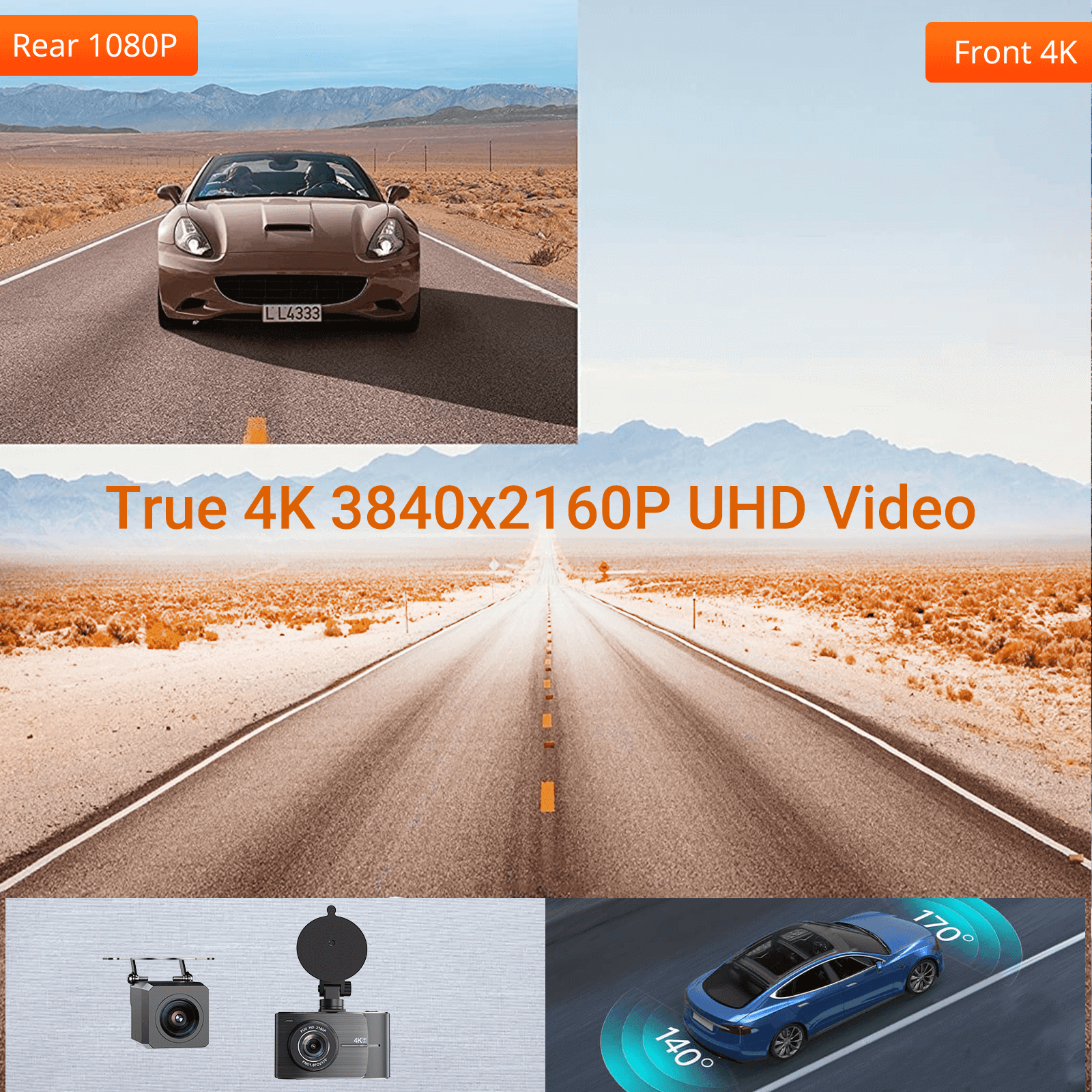 Cost-effective and Most worthwhile XGODY J402 Pro Dash Cam | 4K + 1080P Dual Lens, 24-Hour Monitoring, Night Vision - XGODY