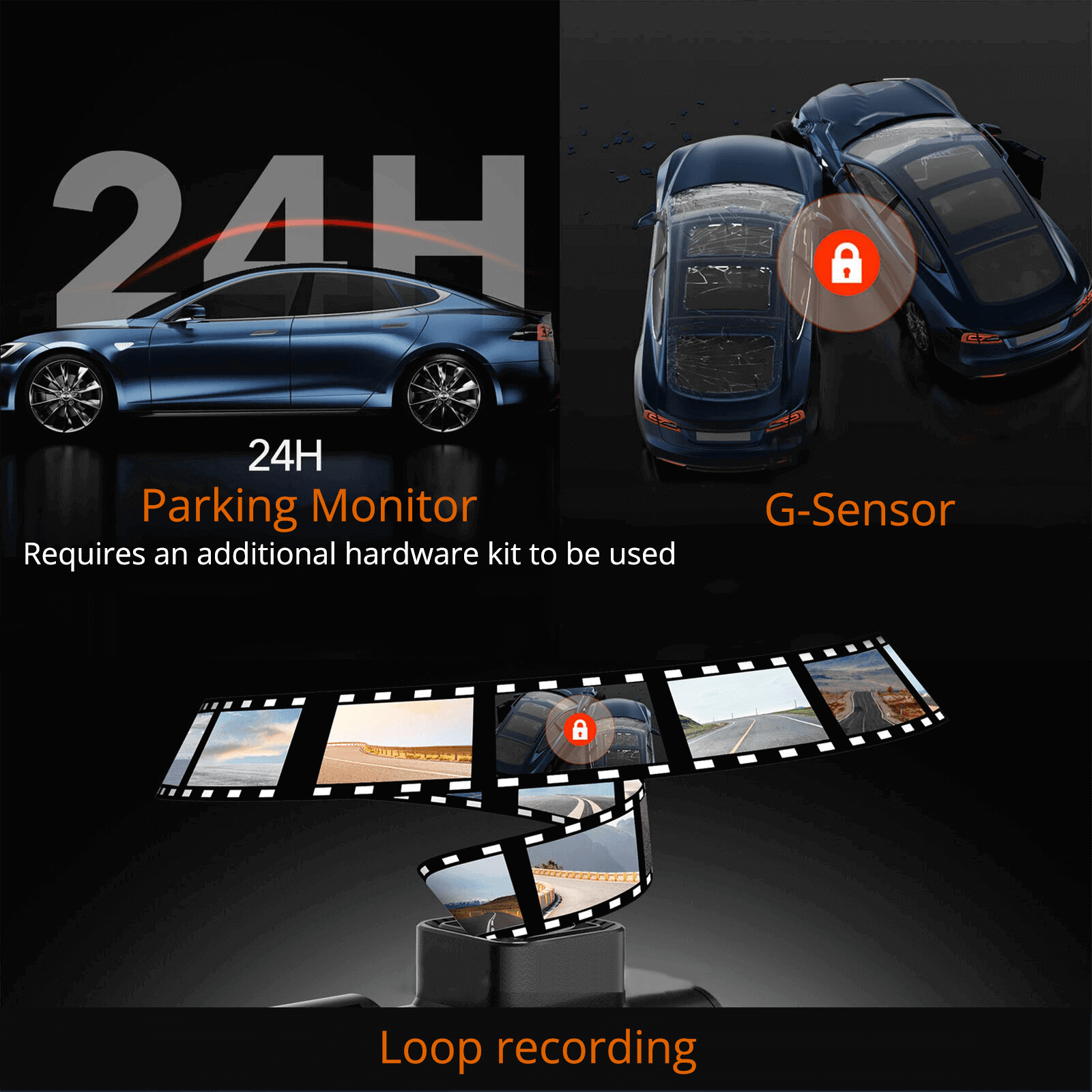 Cost-effective and Most worthwhile XGODY J402 Pro Dash Cam | 4K + 1080P Dual Lens, 24-Hour Monitoring, Night Vision - XGODY