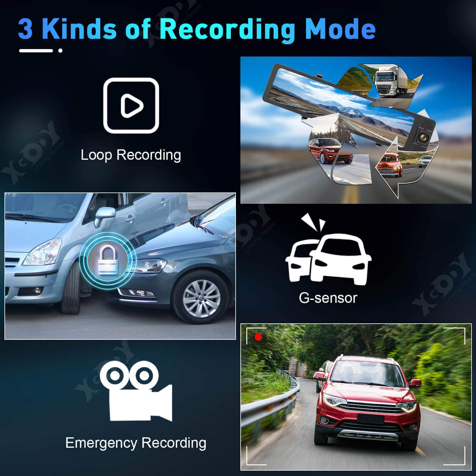 Cost-effective and Most worthwhile XGODY J406 Triple Channels Dash Cam - 12-Inch Touch Screen, 4K Ultra HD - XGODY