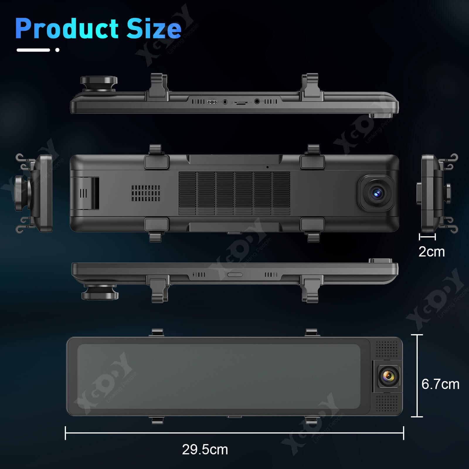 Cost-effective and Most worthwhile XGODY J406 Triple Channels Dash Cam - 12-Inch Touch Screen, 4K Ultra HD - XGODY