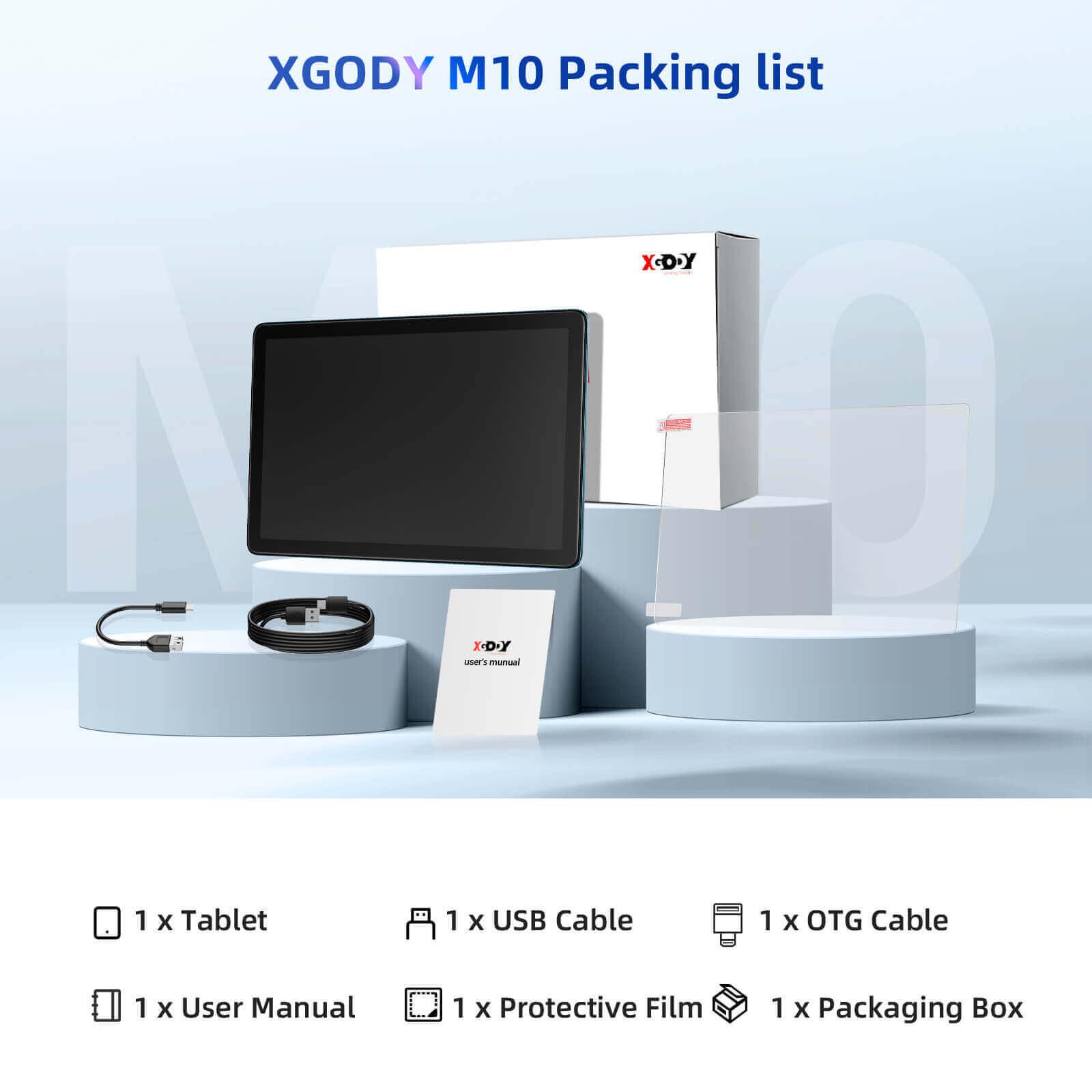 Cost-effective and Most worthwhile XGODY M10 10.1-inch HD Android 13.0 Tablet | 6GB+256GB | 13MP Camera - XGODY