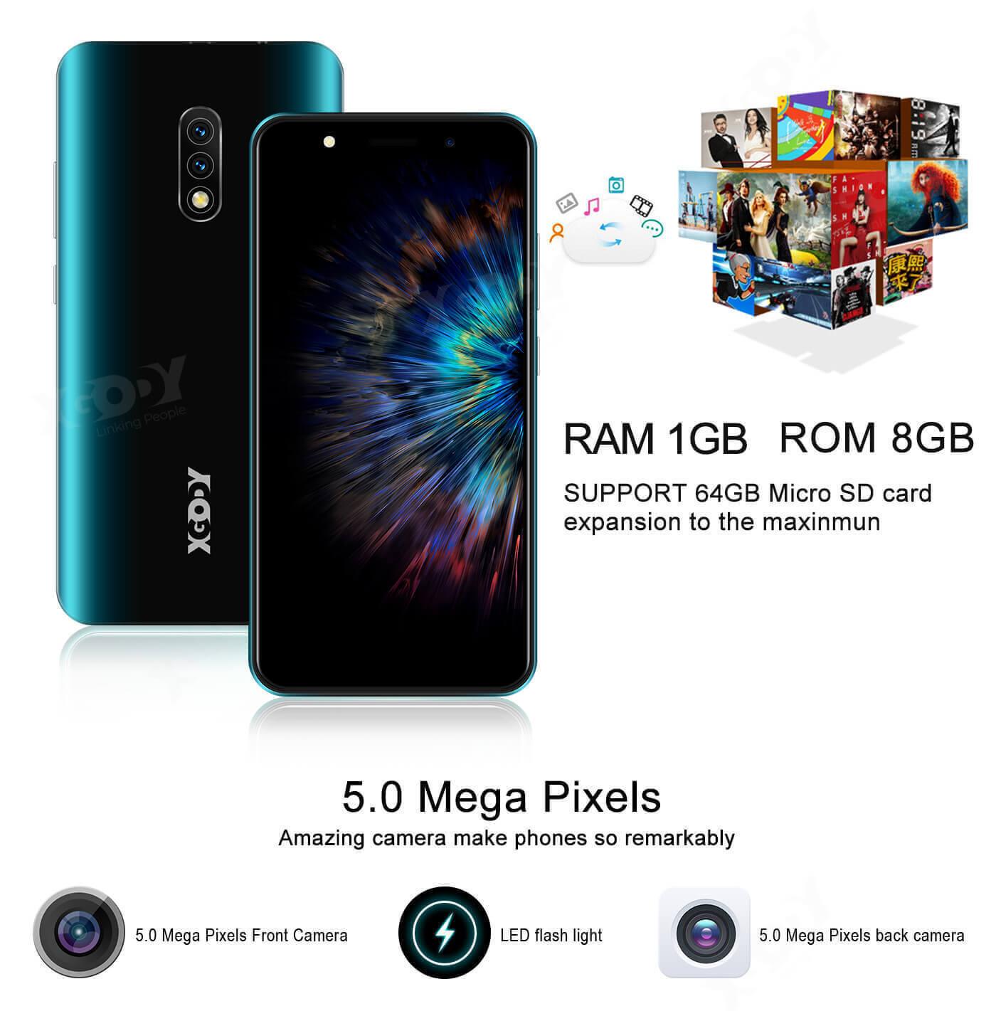 Cost-effective and Most worthwhile XGODY Mate10 | 5.5" HD Screen, Android 8.1, Compact Design, Face Unlock, 3G Dual SIM - XGODY