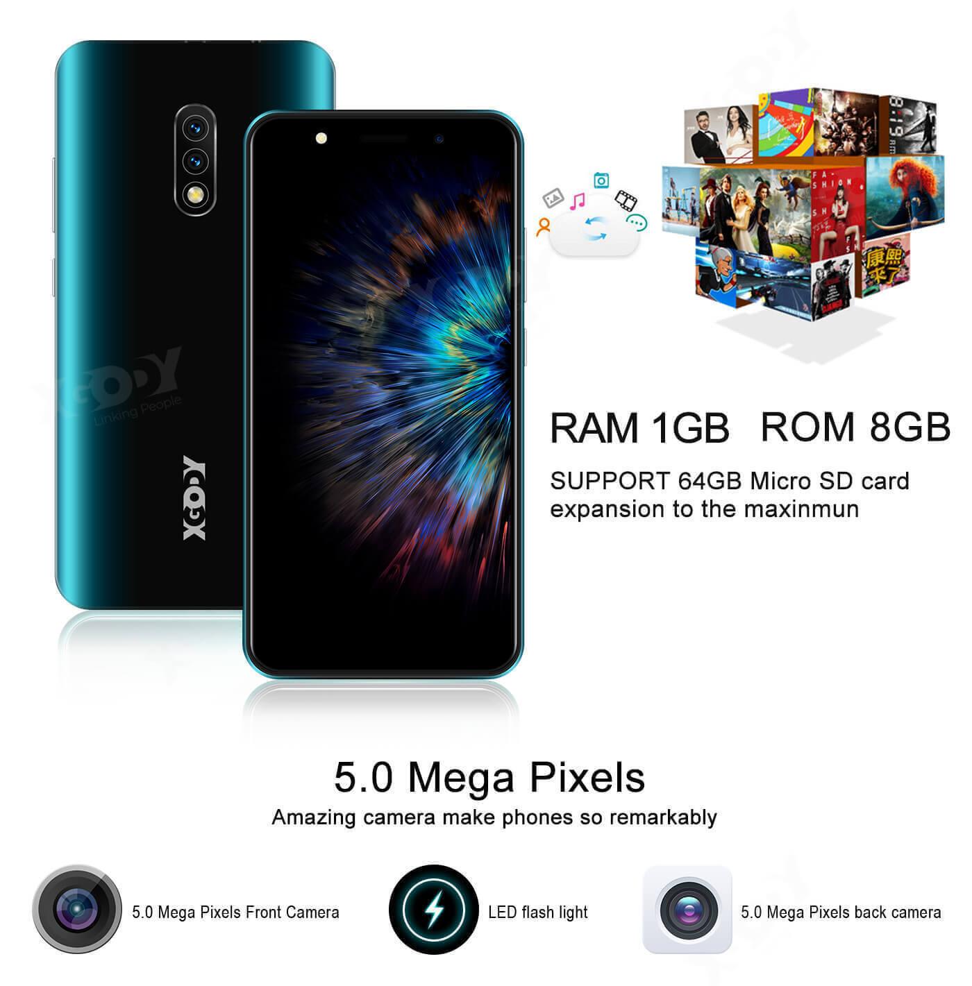 Cost-effective and Most worthwhile XGODY Mate10 | 5.5" HD Screen, Android 8.1, Compact Design, Face Unlock, 3G Dual SIM - XGODY 
