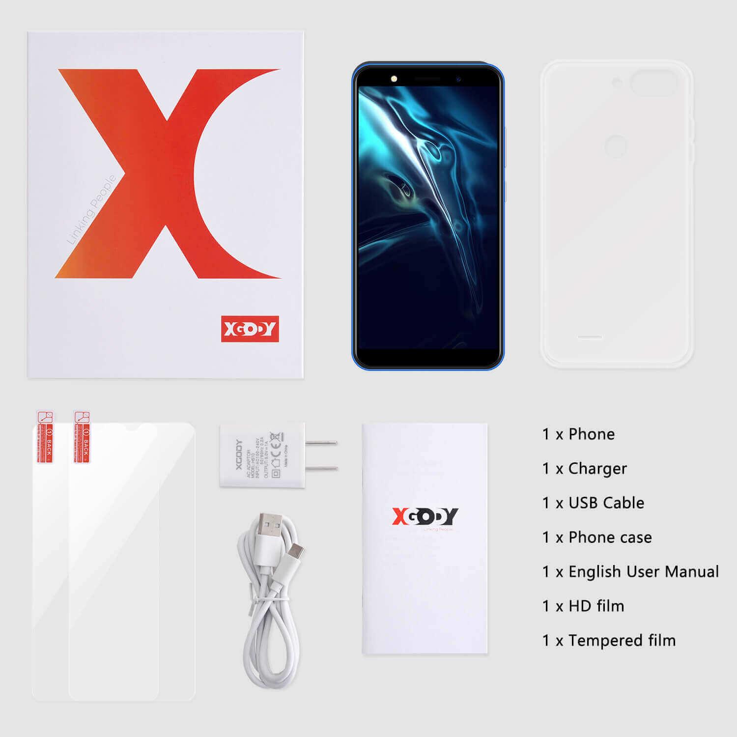 Cost-effective and Most worthwhile XGODY Mate10 | 5.5" HD Screen, Android 8.1, Compact Design, Face Unlock, 3G Dual SIM - XGODY