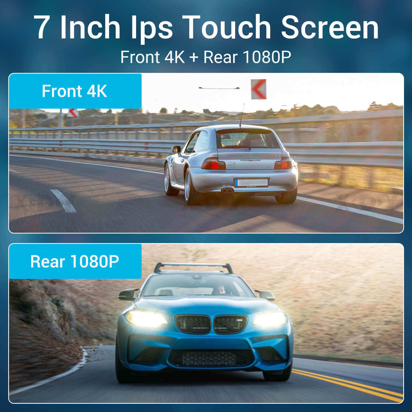 Cost-effective and Most worthwhile XGODY Q26 Dash Cam | 7" Screen, 4K+1080P Cameras, Carplay/Android Auto, GPS Tracking - XGODY