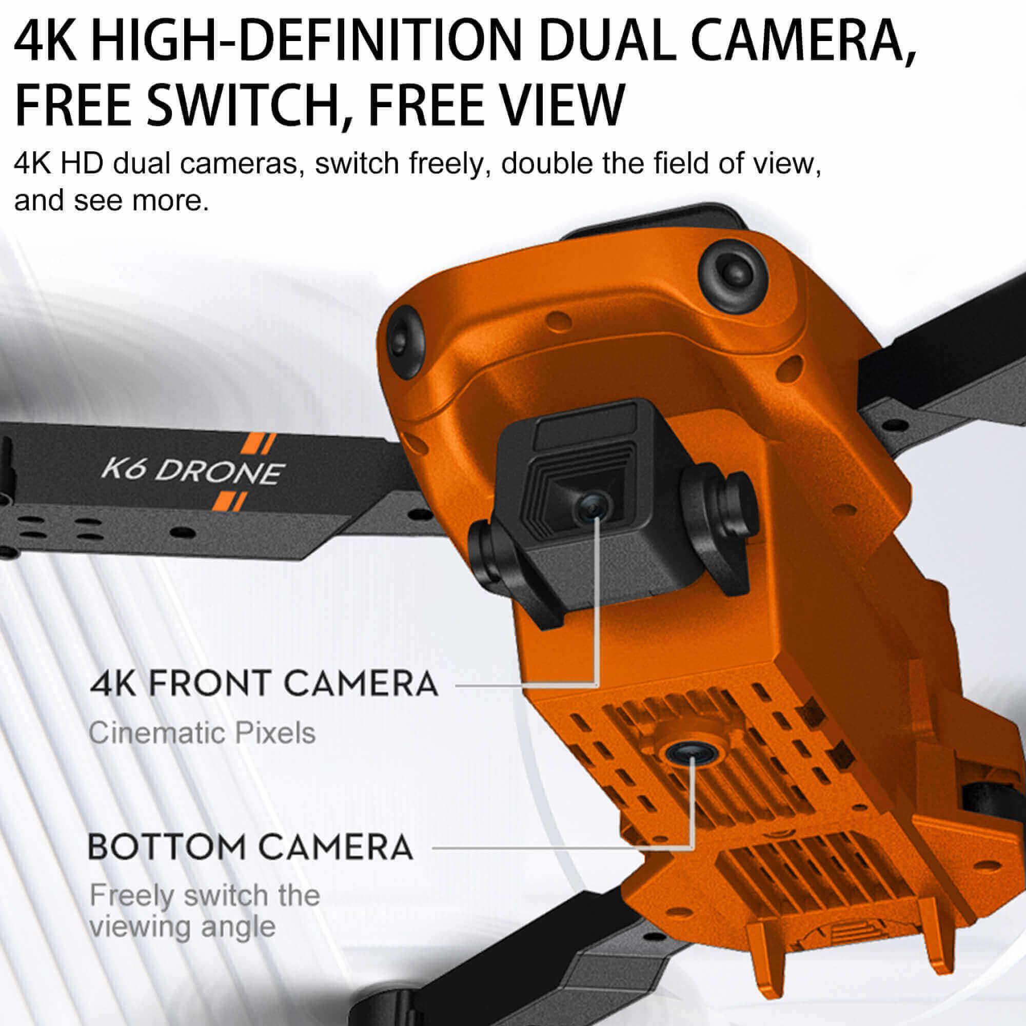 Cost-effective and Most worthwhile 4K HD Dual-Camera Drone With Real-Time Video 4-Sided Obstacle Avoidance Foldable Quadcopter For Beginners With One-Key Return - XGODY