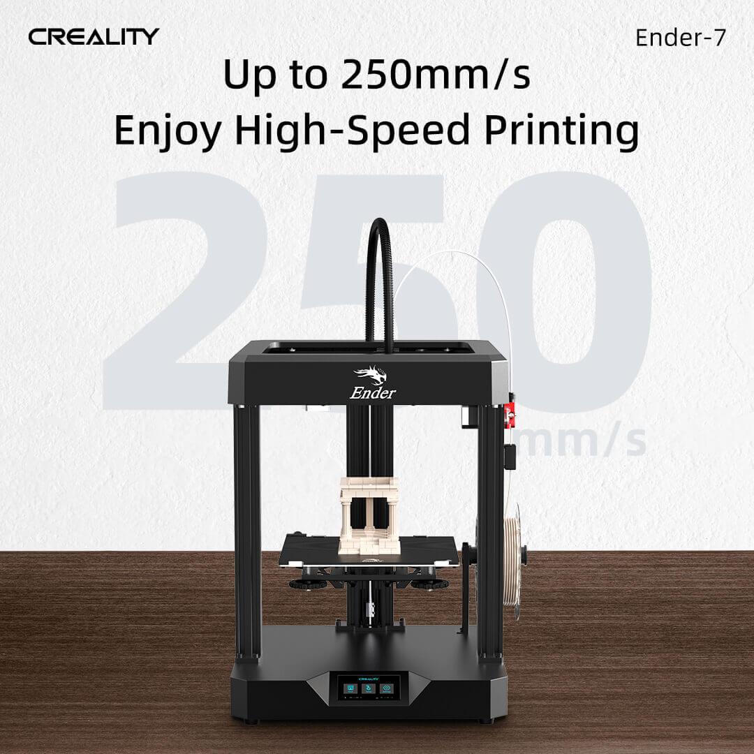 Cost-effective and Most worthwhile Creality Ender 7 3D Printer 250 mm/s High-Speed Printing with High Precision Linear Rail Core XY Structure, Dual Cooling Fans, FDM 3D Printing - XGODY