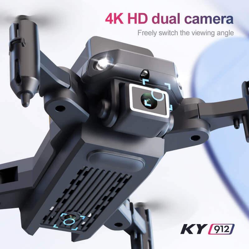 Cost-effective and Most worthwhile KY912 Mini Drone Four-Sided Obstacle Avoidance 4K High-Definition Camera Air Pressure Fixed Height Professional Folding Quadcopter - XGODY