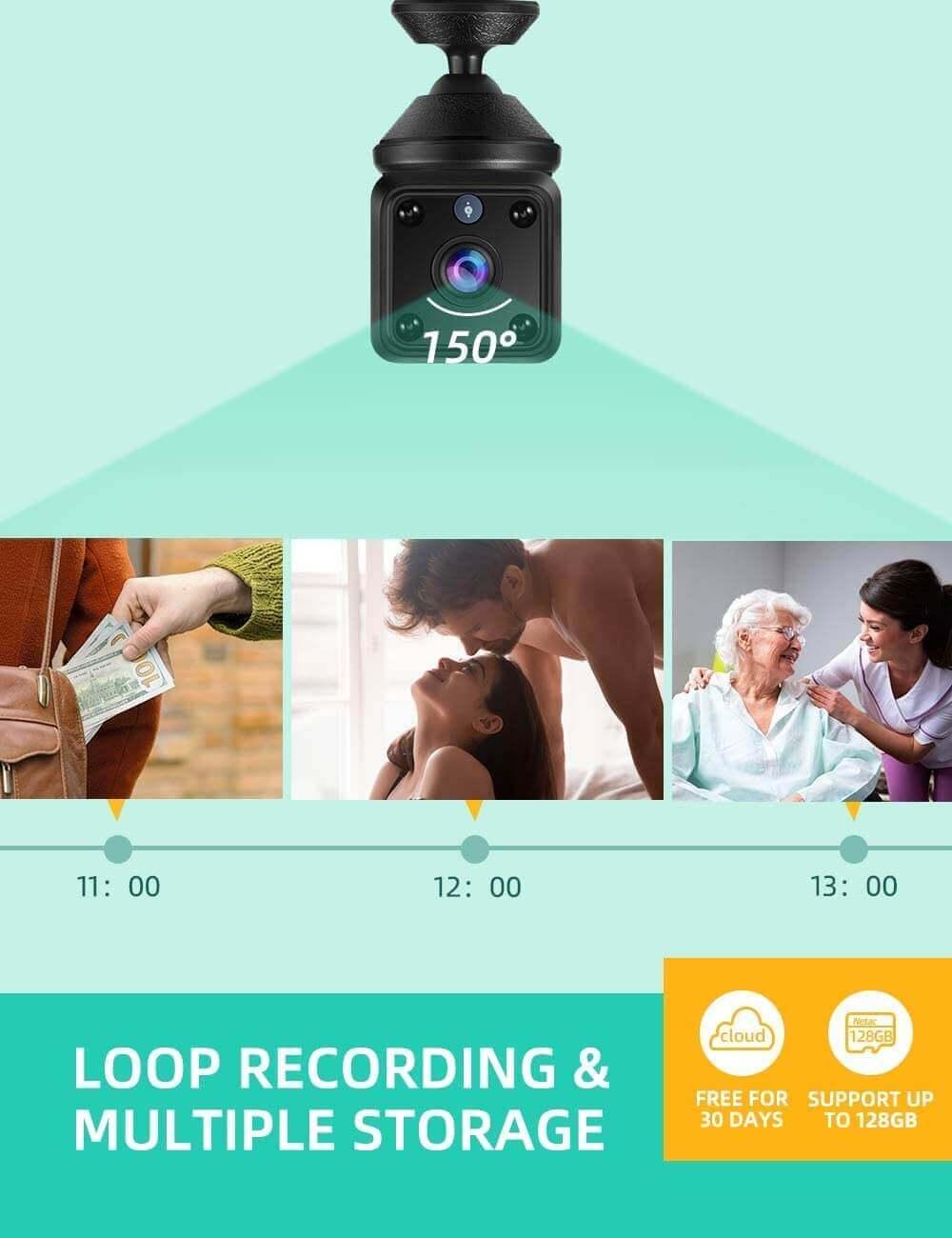 Cost-effective and Most worthwhile Mini Camera 360° Wireless HD Surveillance Camera with Battery, Motion Detection | XGODY MC61 - XGODY