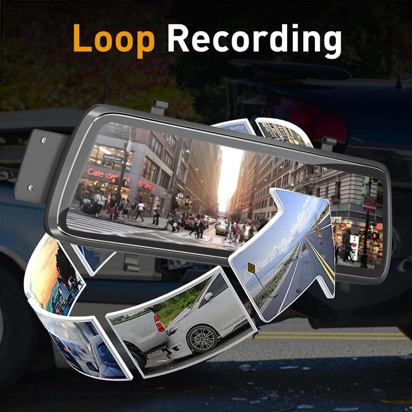 Cost-effective and Most worthwhile Mirror Dash Cam Dual 1080p Lens FHD 10 Inch Touchscreen With 24h Car Parking Monitor, Star Vision, 32GB - XGODY