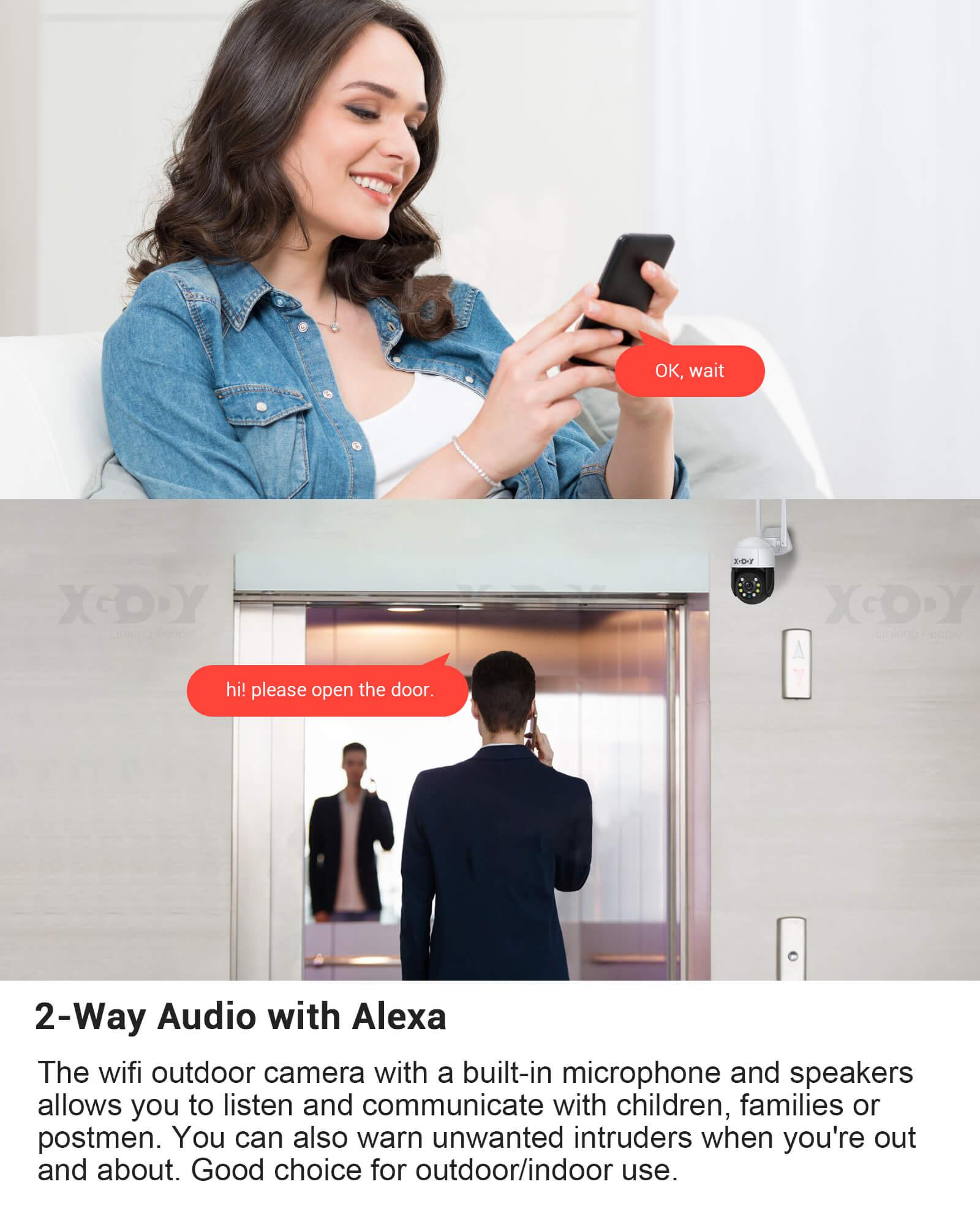 Cost-effective and Most worthwhile Outdoor IP66 Weatherproof Spotlight Security Camera with 2-Way Audio, Detection | QX60 - XGODY