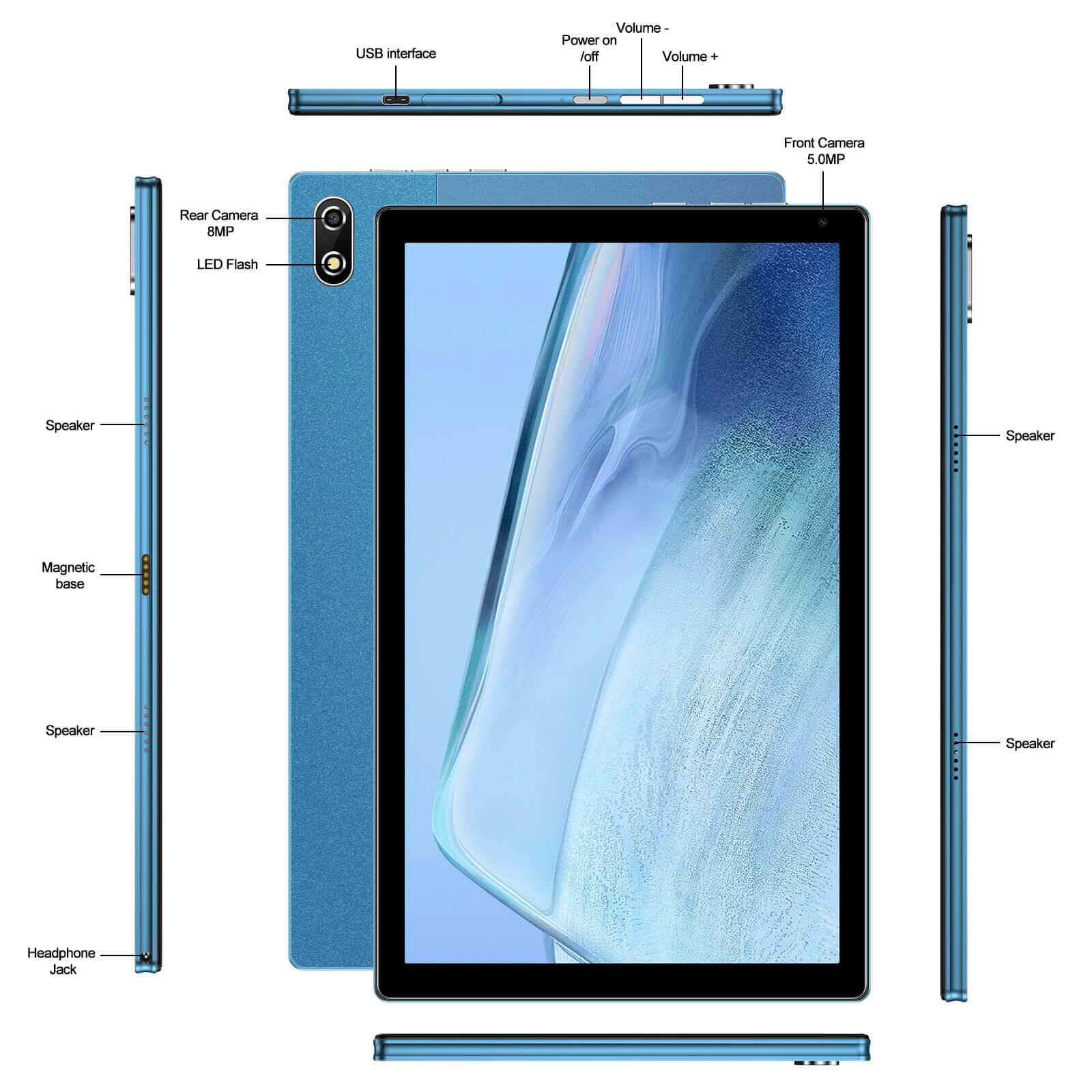 Cost-effective and Most worthwhile Top 10.4 Inch Android Tablet With Case, Keyboard Included, XGODY DM01 64GB Tablets PC With GPS For Working, Study - XGODY