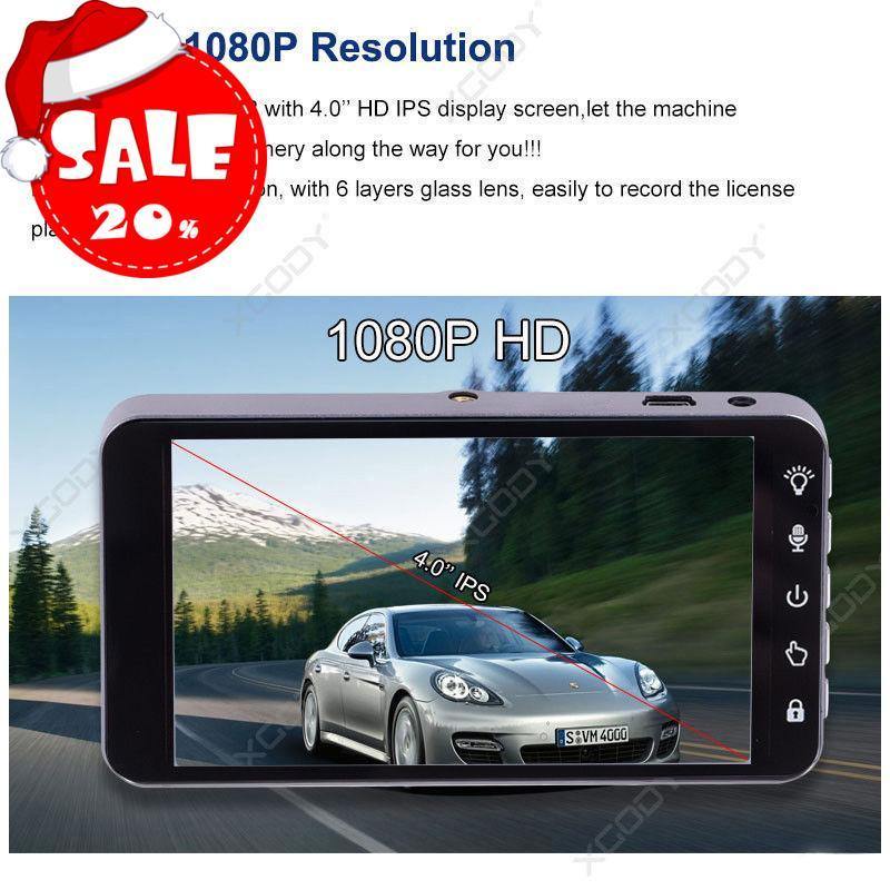 Cost-effective and Most worthwhile XGODY - 4" Touch Screen FHD Car DVR Camera With Backup Camera and 32GB Memory - XGODY