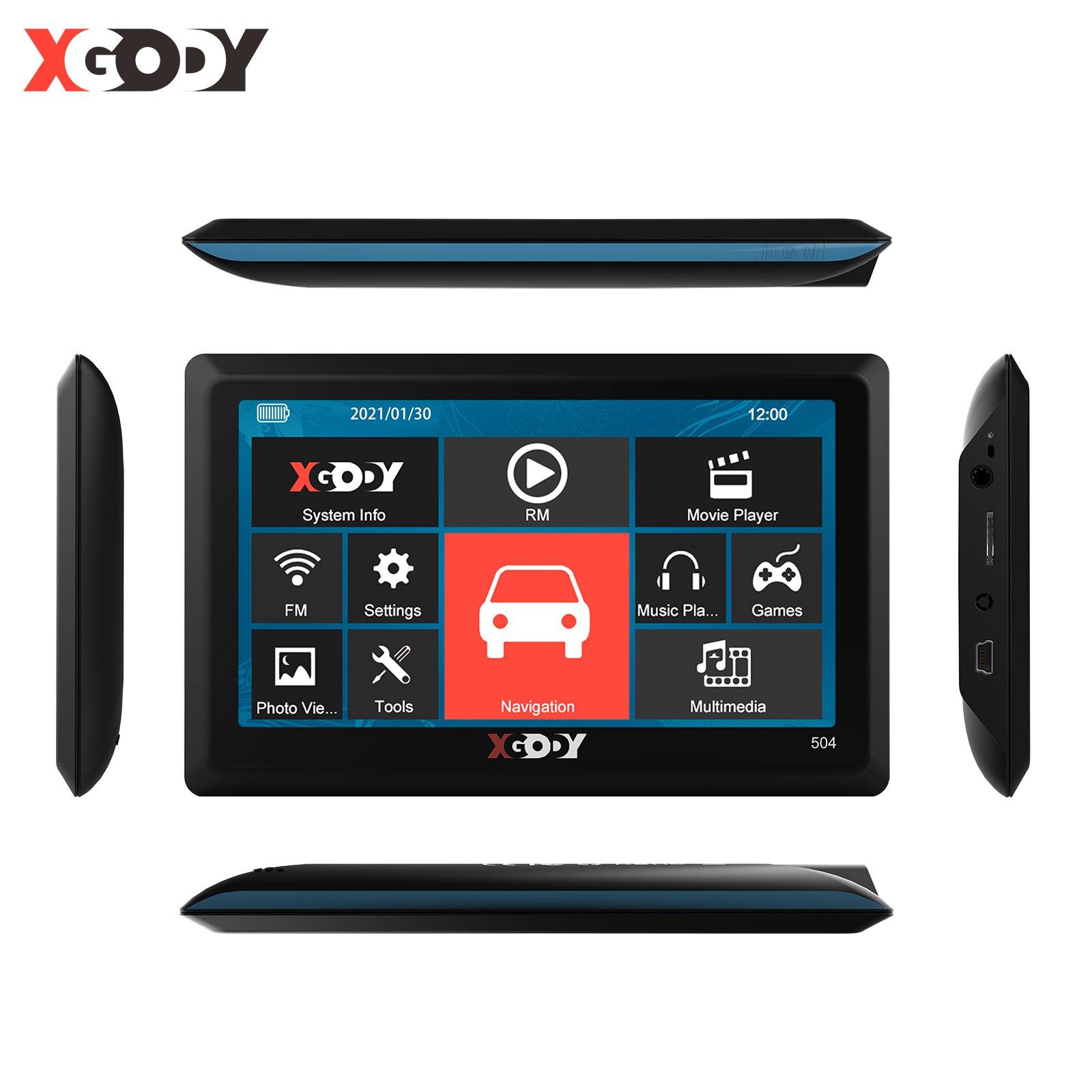 Cost-effective and Most worthwhile XGODY 504F Sat Nav Built-in 8GB ROM with 5 Inch Touch Screen Car GPS - XGODY