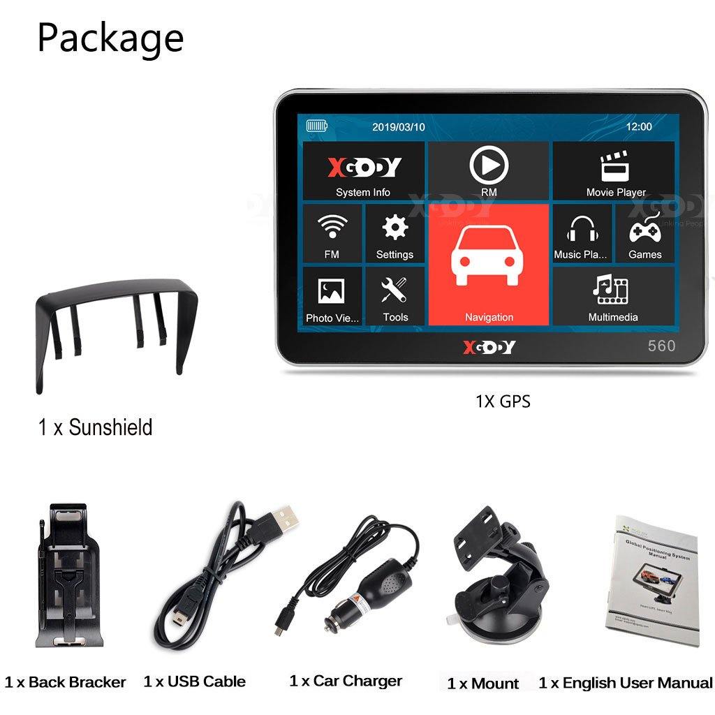 Cost-effective and Most worthwhile XGODY 560BT/560F 5'' GPS vehicle navigation device - XGODY