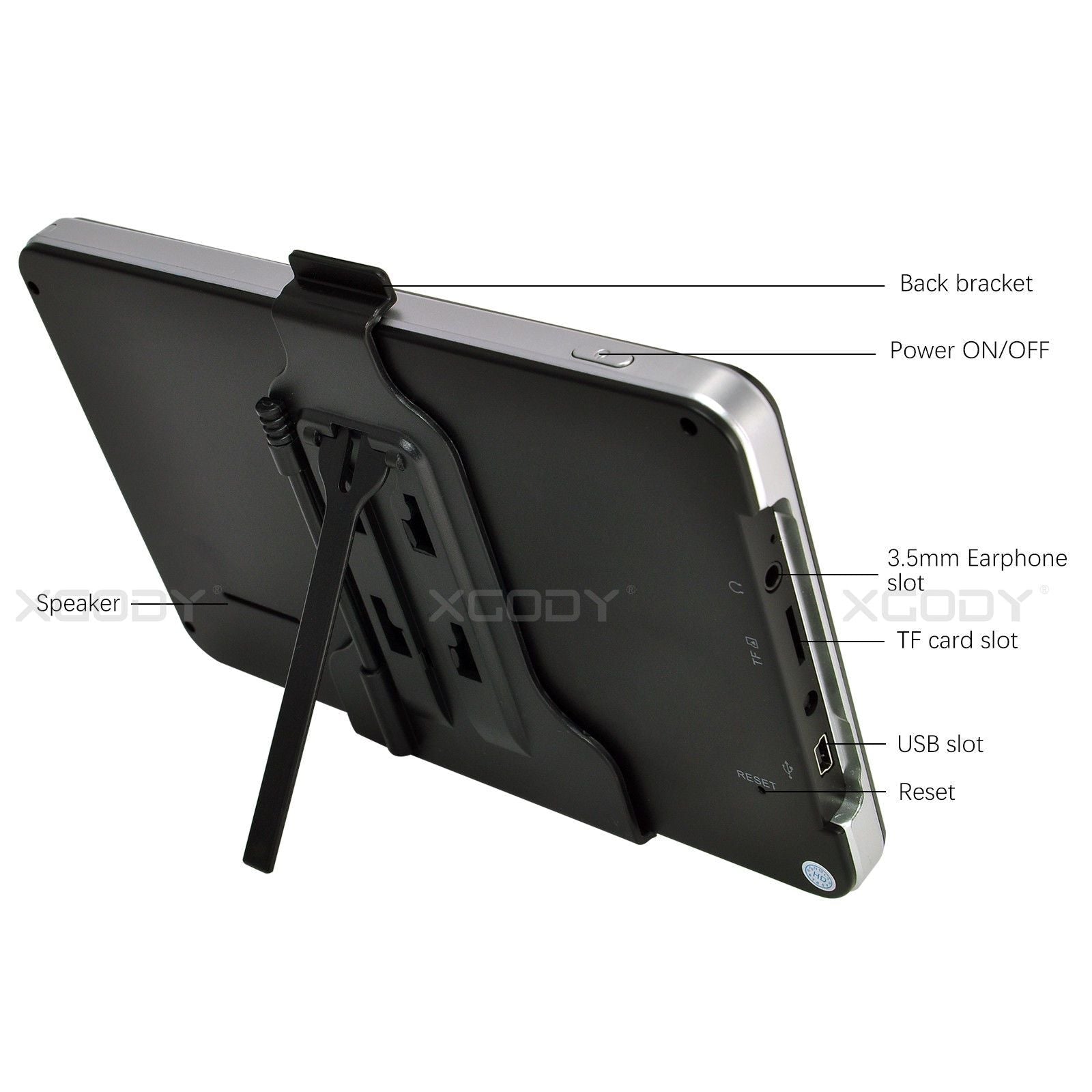 Cost-effective and Most worthwhile XGODY 704F 7'' Car truck Portable GPS Navigator Sunshade - XGODY