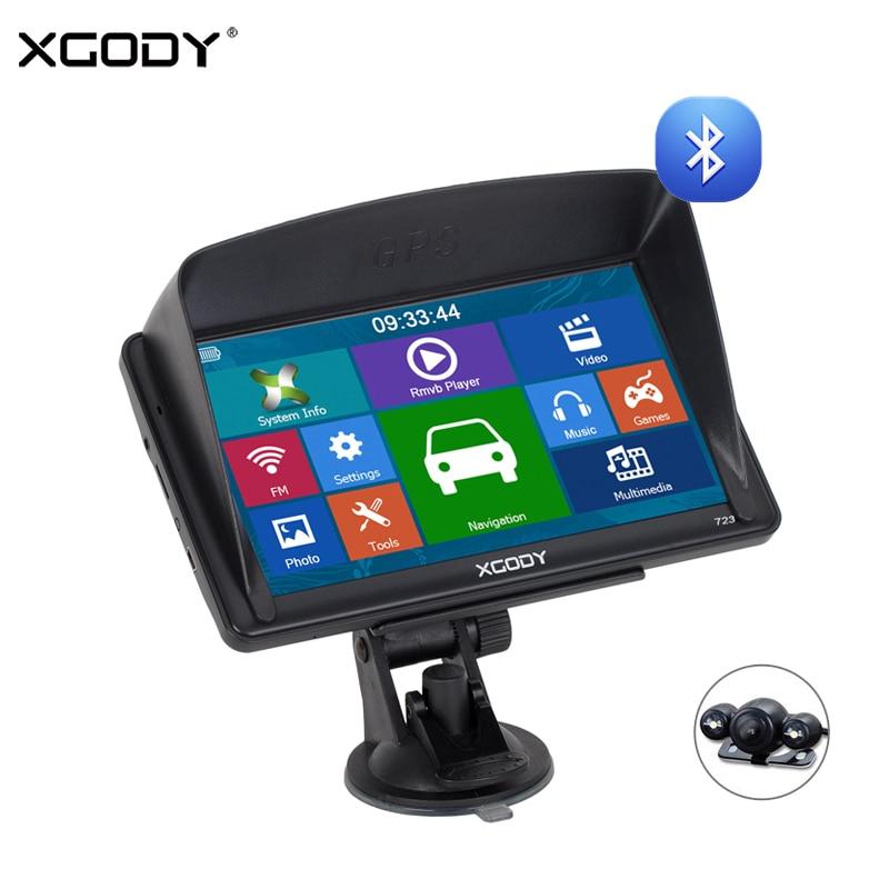 Cost-effective and Most worthwhile XGODY 723BT 7" Car Truck GPS Navigation Sat Nav Rear View Camera - XGODY