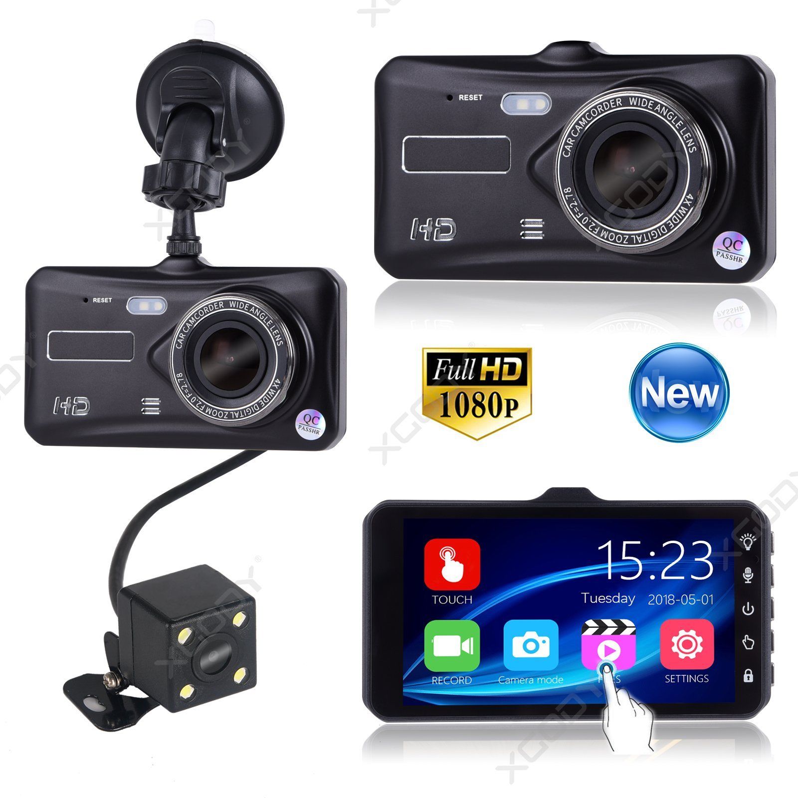 Cost-effective and Most worthwhile XGODY A6T 4'' HD 1080P G-sensor DVR Rear Video Camera, 24h Parking Monitor & Night Vision - XGODY