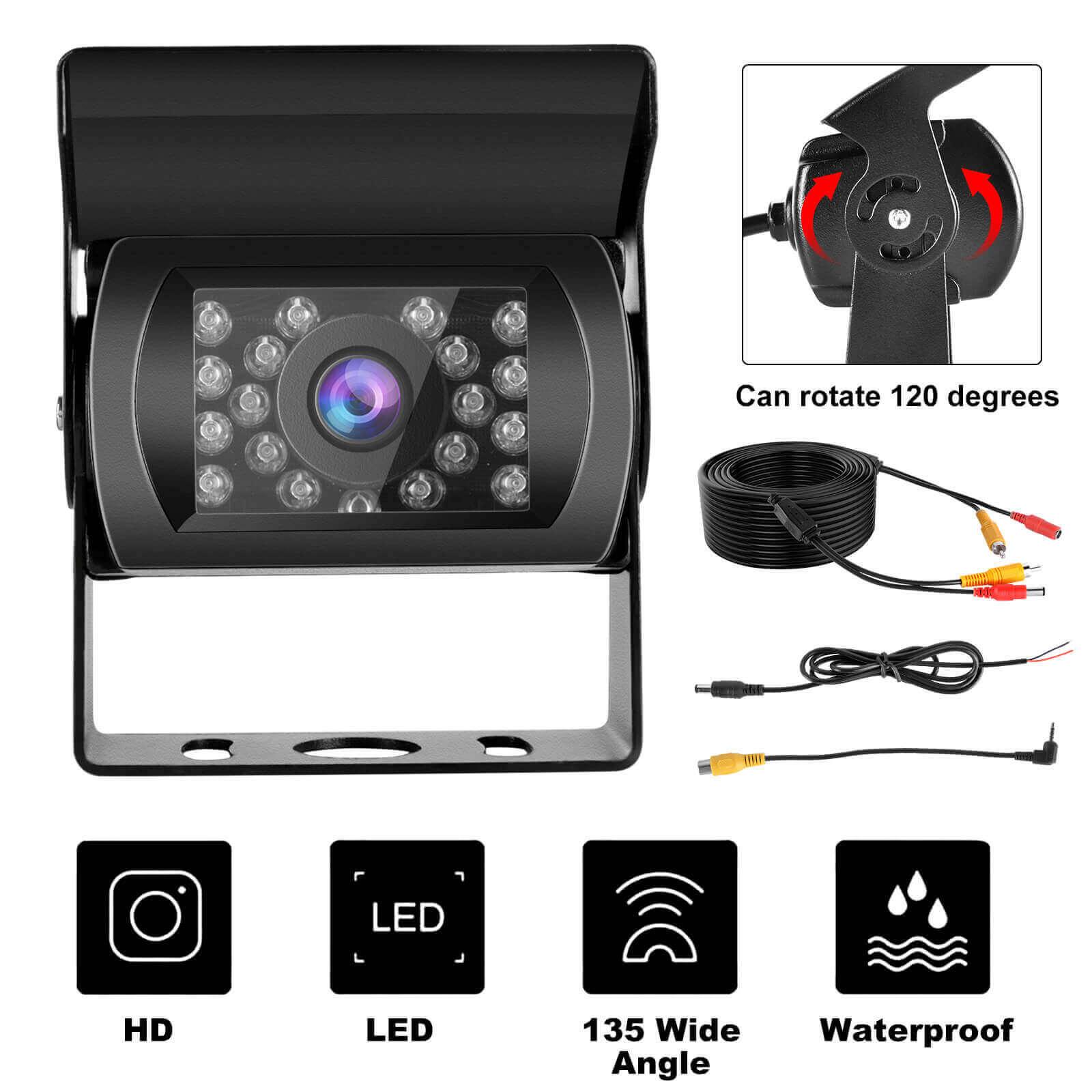 Cost-effective and Most worthwhile XGODY Back Up Camera For Truck, RV, Bus, lorry, large vehicle, 20m / 66ft HD Reverse Camera With Night Vision, Waterproof - XGODY