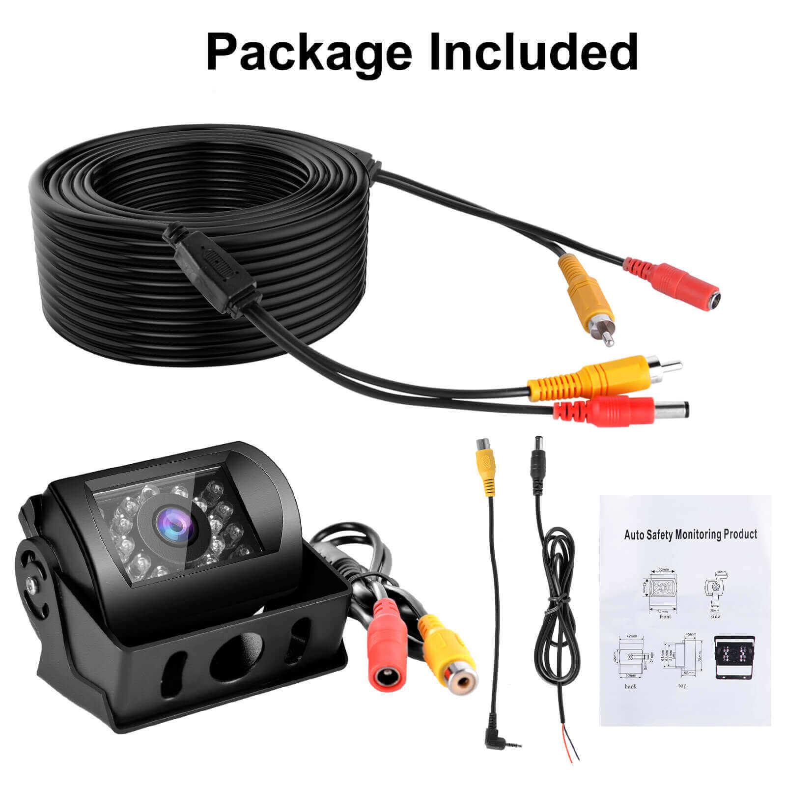Cost-effective and Most worthwhile XGODY Back Up Camera For Truck, RV, Bus, lorry, large vehicle, 20m / 66ft HD Reverse Camera With Night Vision, Waterproof - XGODY
