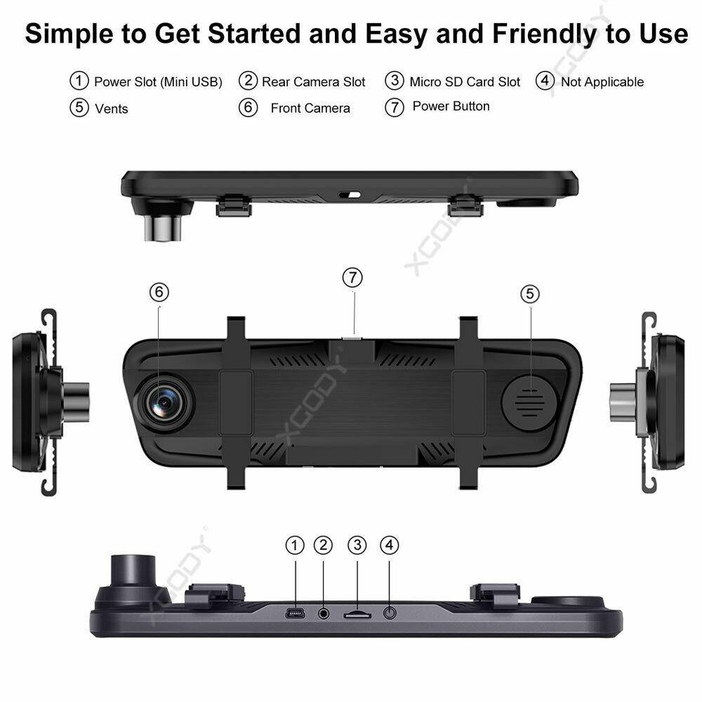 Cost-effective and Most worthwhile XGODY J802 DVR 10'' with HD Dual Lens & Rearview Camera Video Recorder - XGODY