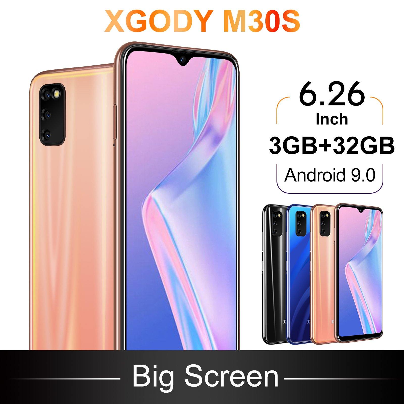 Cost-effective and Most worthwhile XGODY M30s 6.3 inch Dual Sim & Android 9.0 4G Smartphone - XGODY