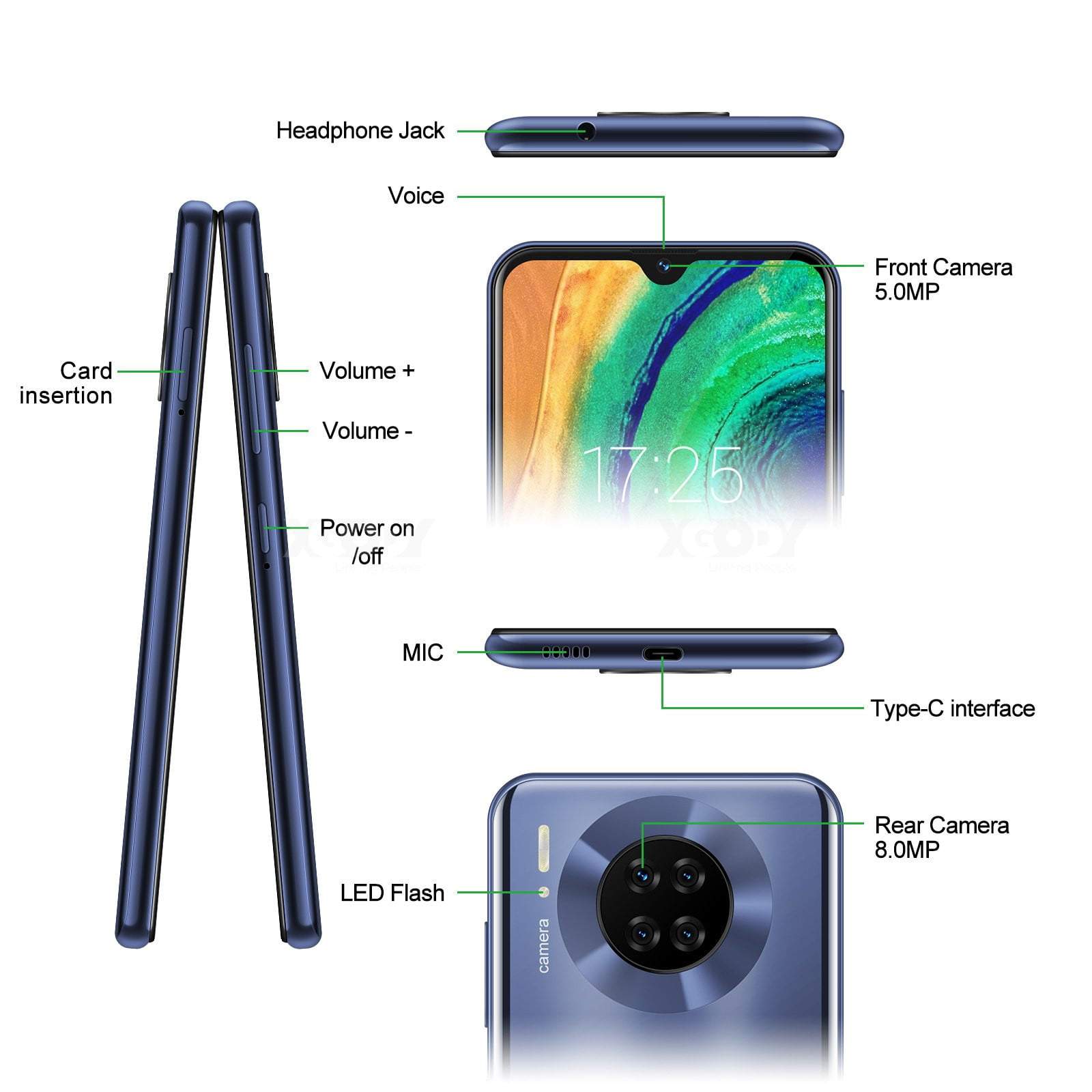 Cost-effective and Most worthwhile XGODY Mate30 6.26 Inch QHD 4G Unlock Smartphone & Face Recognition - XGODY