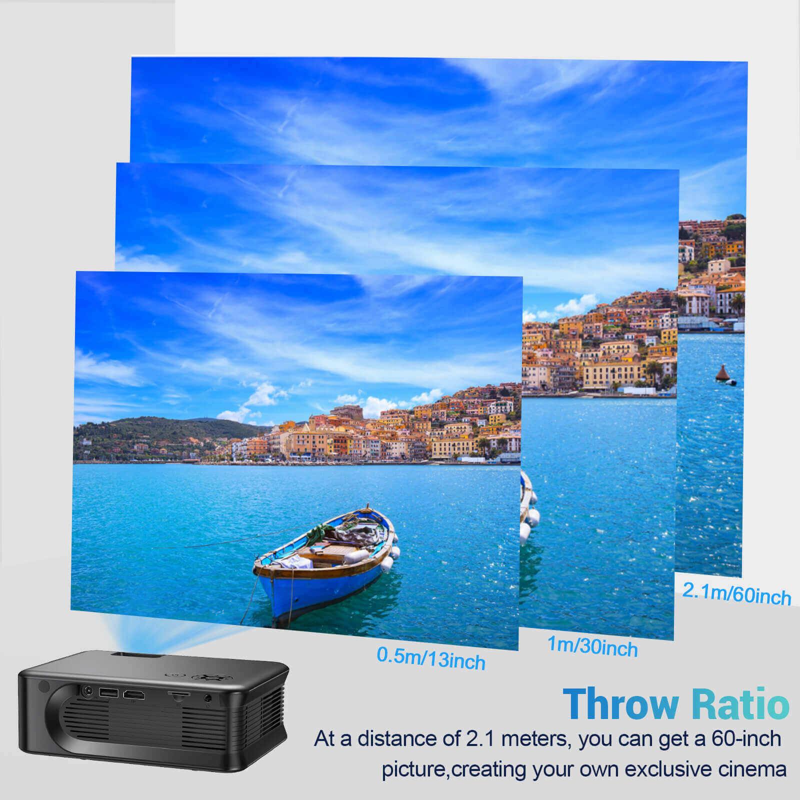 Cost-effective and Most worthwhile XGODY Mini Video Projector 1080P Built-in Battery, Wireless Bluetooth and WiFi Projection - XGODY