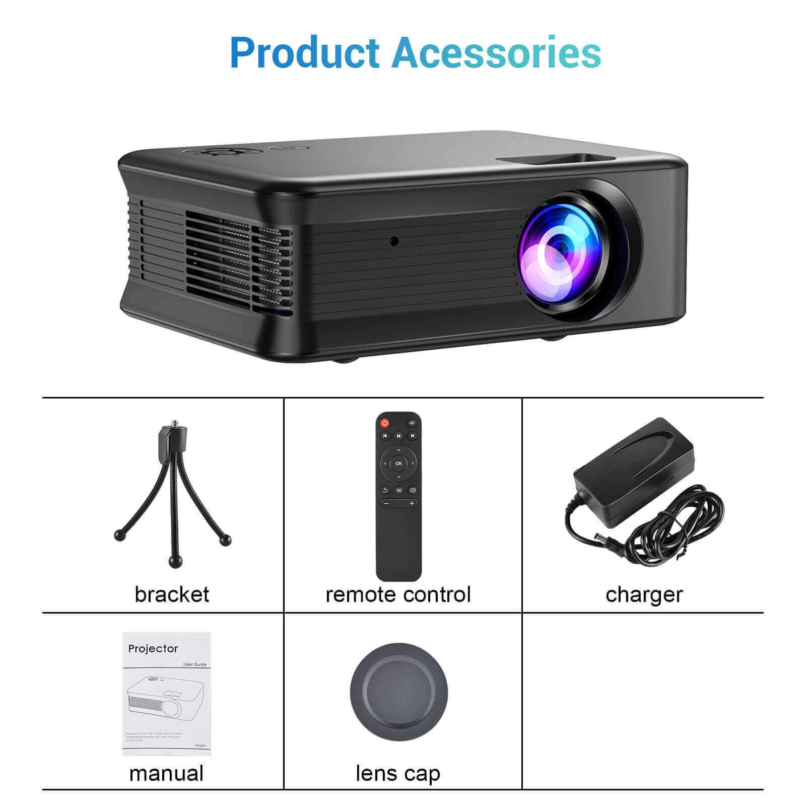 Cost-effective and Most worthwhile XGODY Mini Video Projector 1080P Built-in Battery, Wireless Bluetooth and WiFi Projection - XGODY