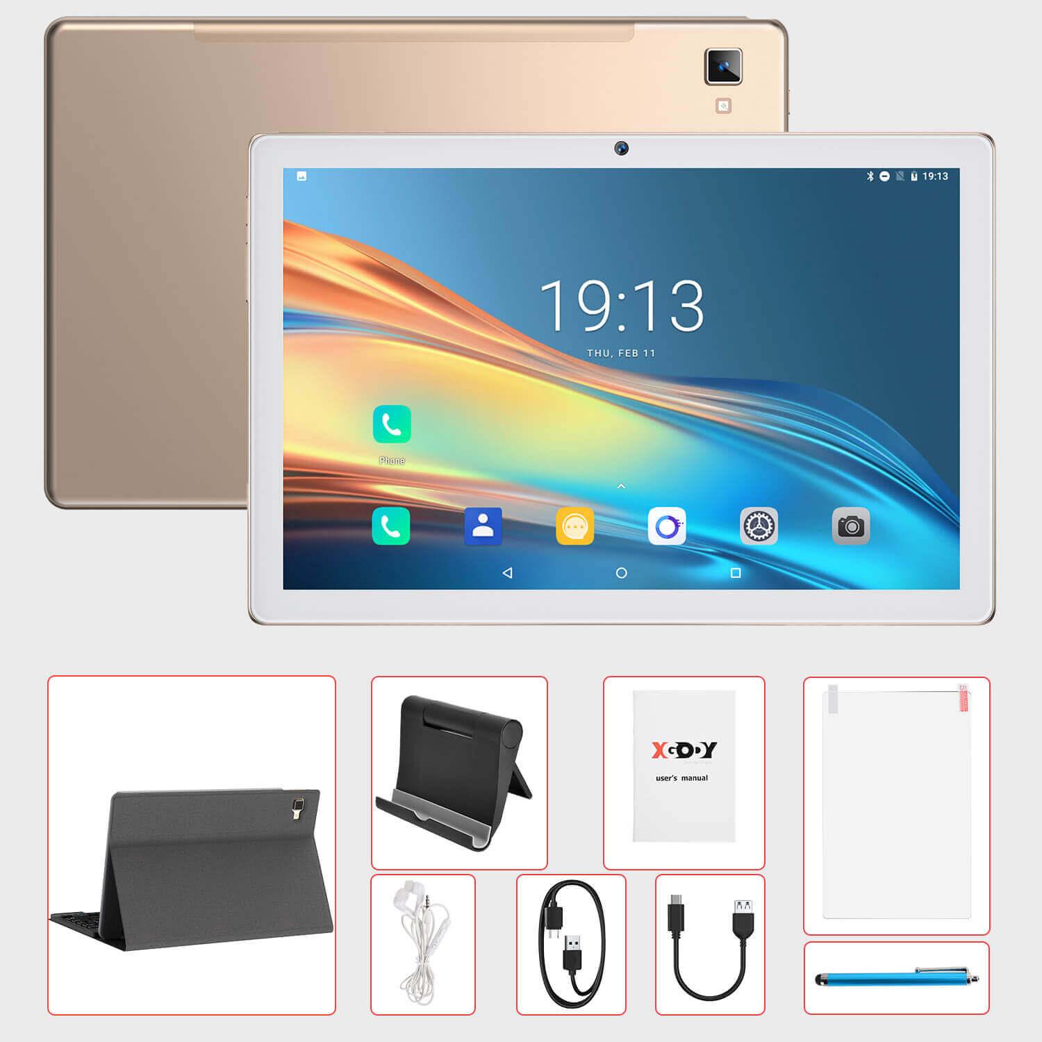 Cost-effective and Most worthwhile XGODY P60 PRO Tablet PC 10.1 Inch 4G Cellular Tablet PC with Bluetooth, 6GB+128GB Storage, Octa-Core Processor - XGODY