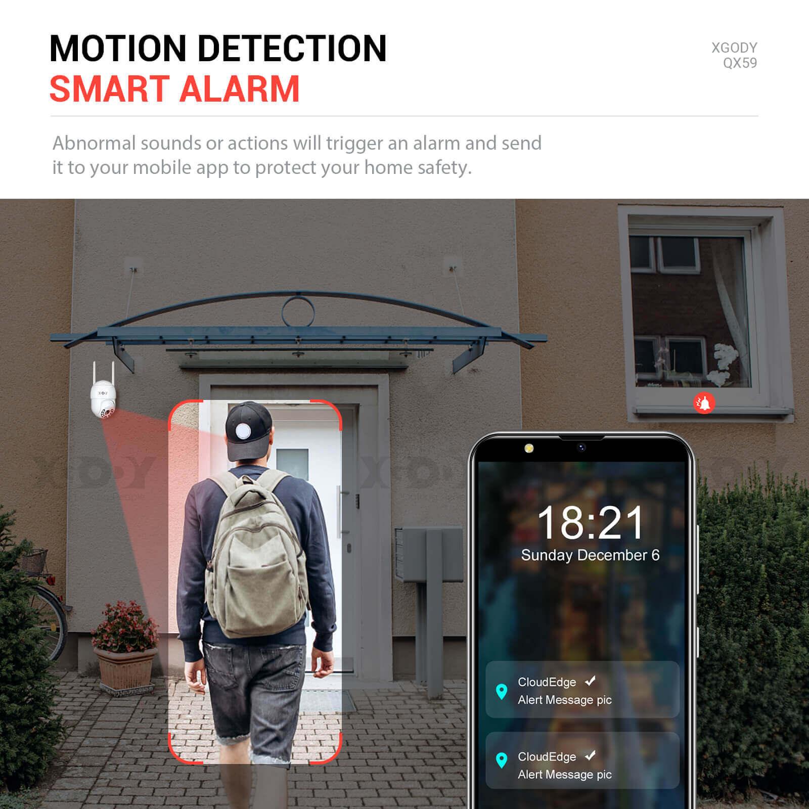 Cost-effective and Most worthwhile XGODY PTZ Camera 360° Home Security Cameras Oudoor 1080P IP66 Waterproof, Motion Detection | QX59 - XGODY