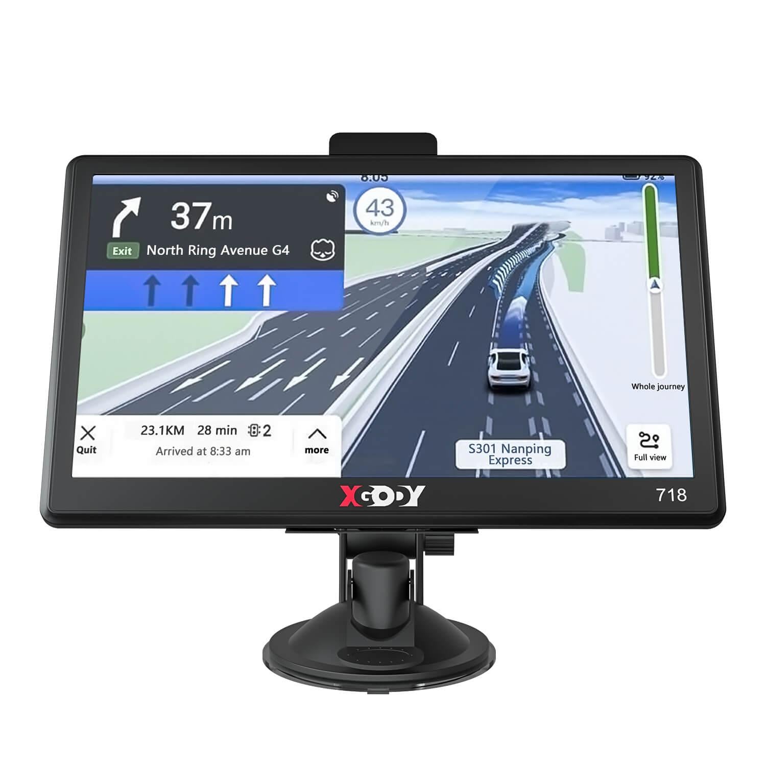Cost-effective and Most worthwhile XGODY Sat Nav 718 GPS Navigation System For Car Truck with Voice Direction Guidance Speed Camera Warning - XGODY
