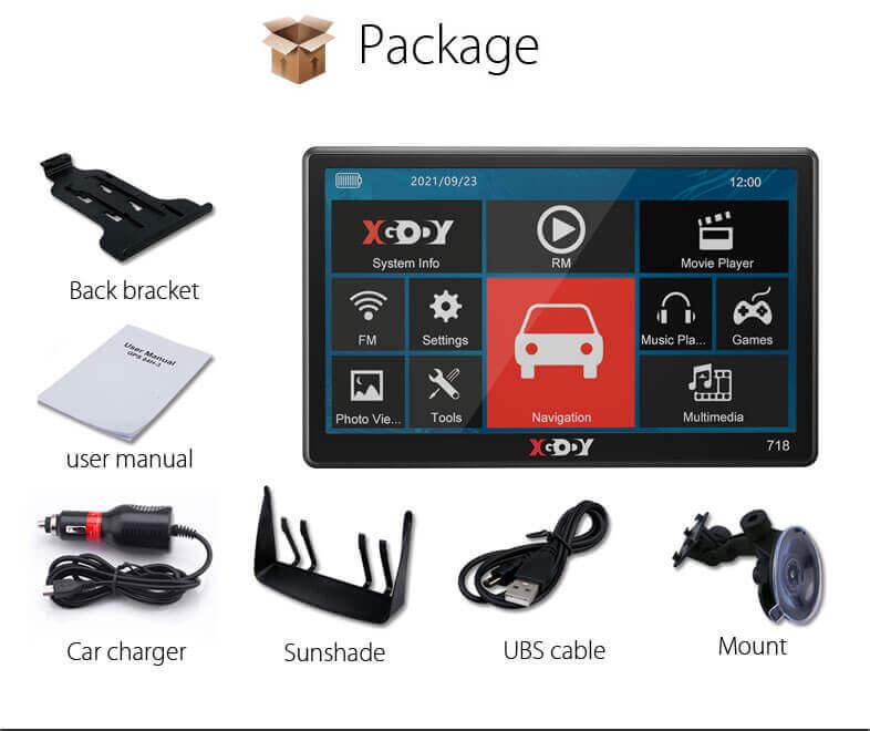 Cost-effective and Most worthwhile XGODY Sat Nav 718 GPS Navigation System For Car Truck with Voice Direction Guidance Speed Camera Warning - XGODY
